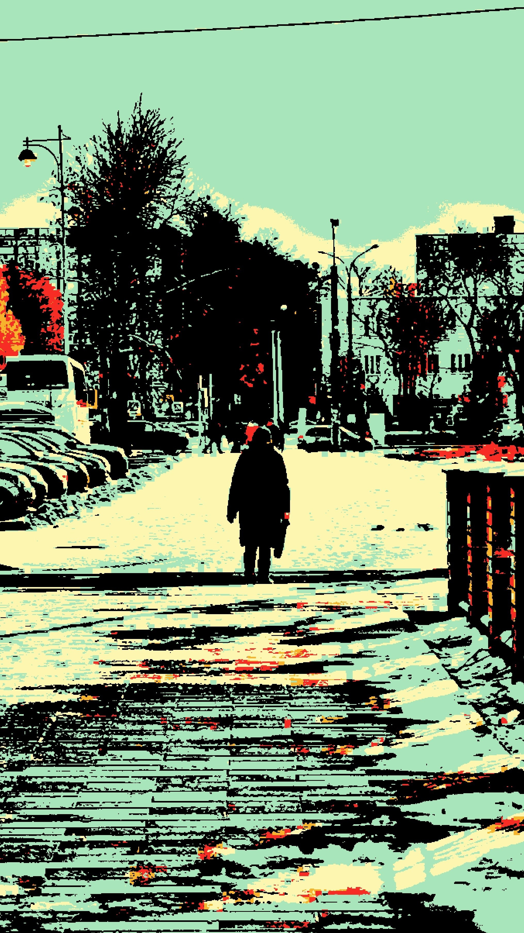 В движении. Визуальный арт пиксельный художник Василь Пиксель