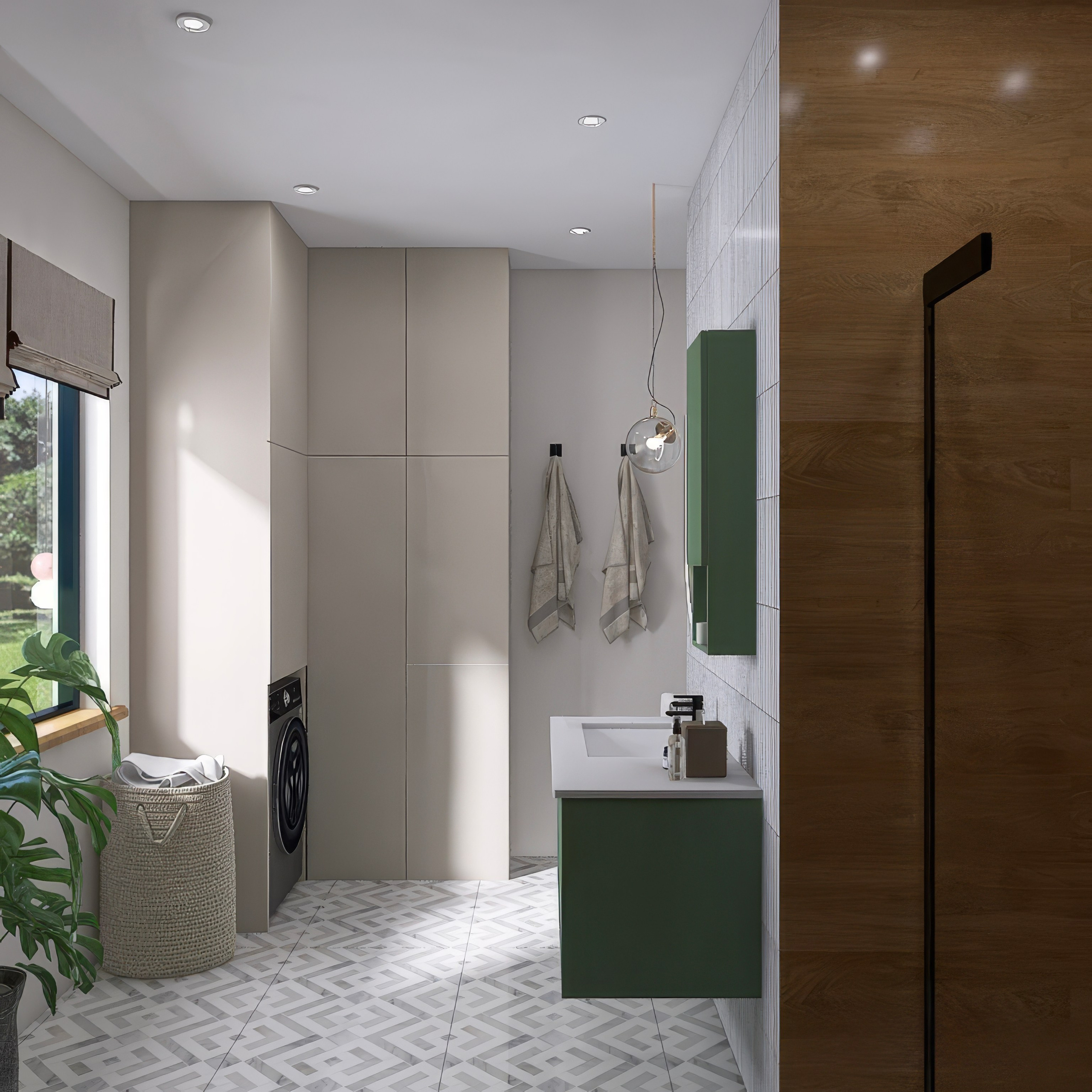 Кухня-гостиная и Санузел из загородного дома, г. Пермь. Дизайнер интерьера в Санкт-Петербурге Ольга Рытаровская