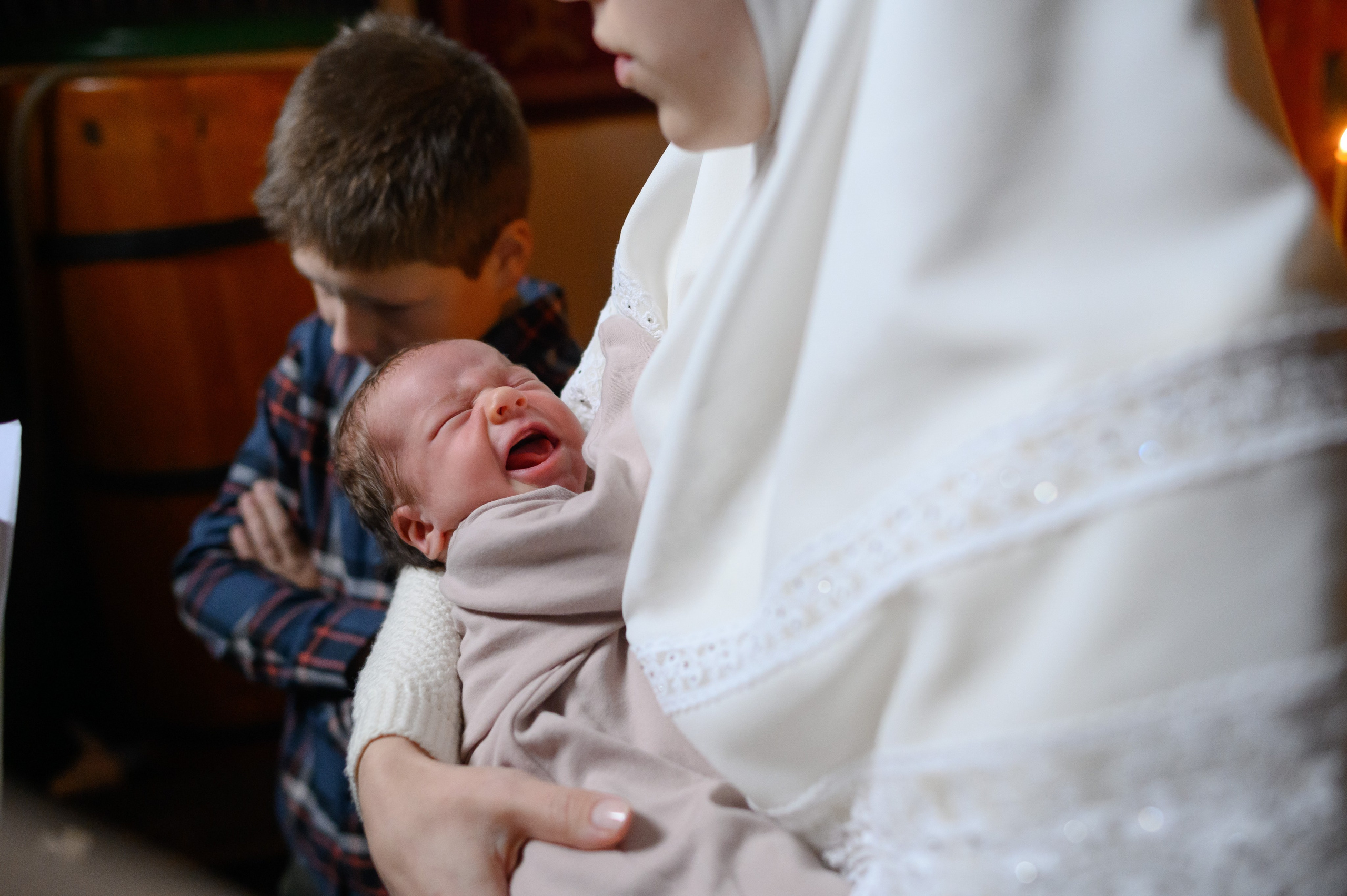 Крещение в Старообрядческом храме (Москва). Семейный и свадебный фотограф в Санкт-Петербурге Серафима Смирнова