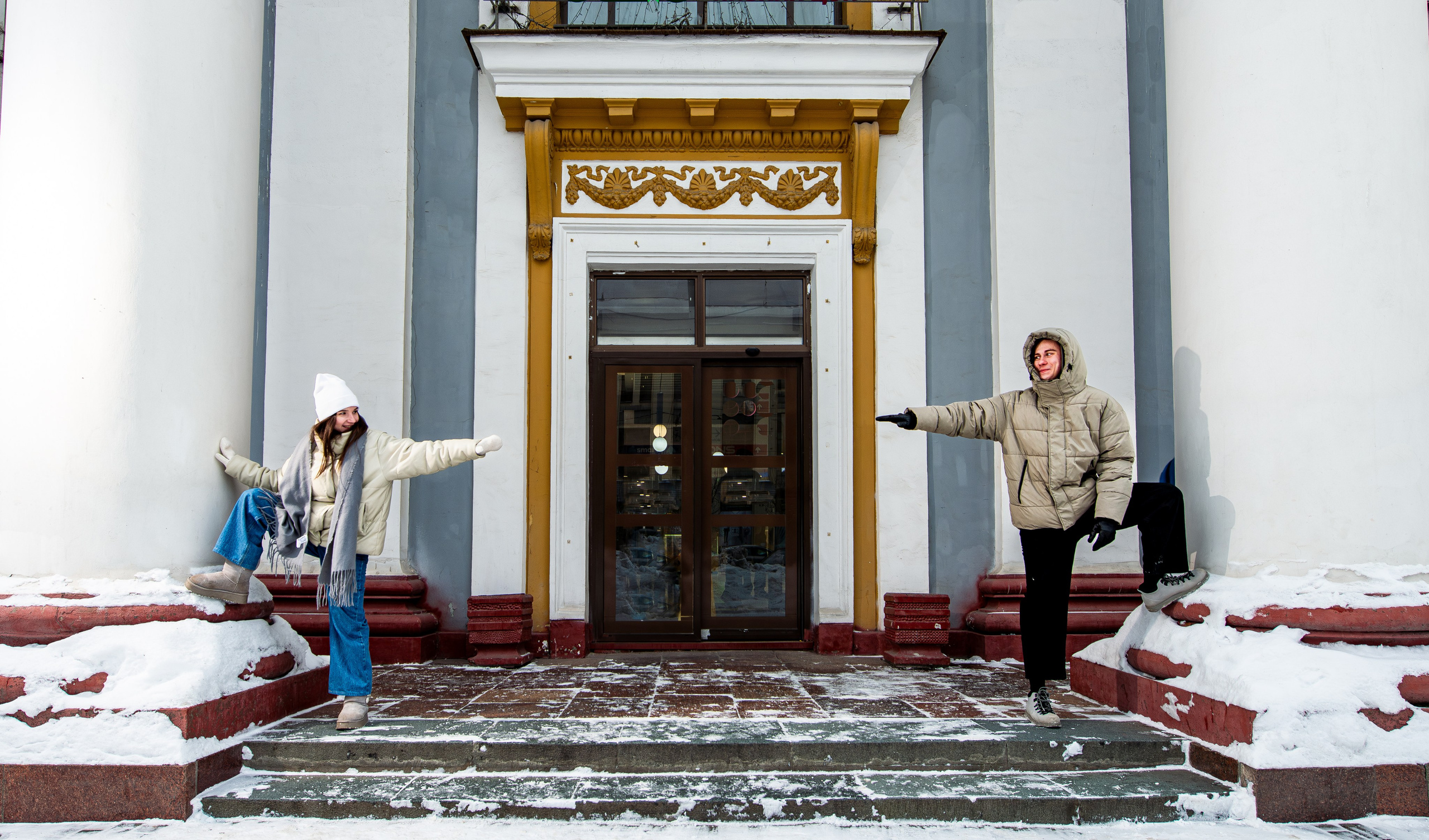 Love story влюблённой пары в зимнем Иваново
