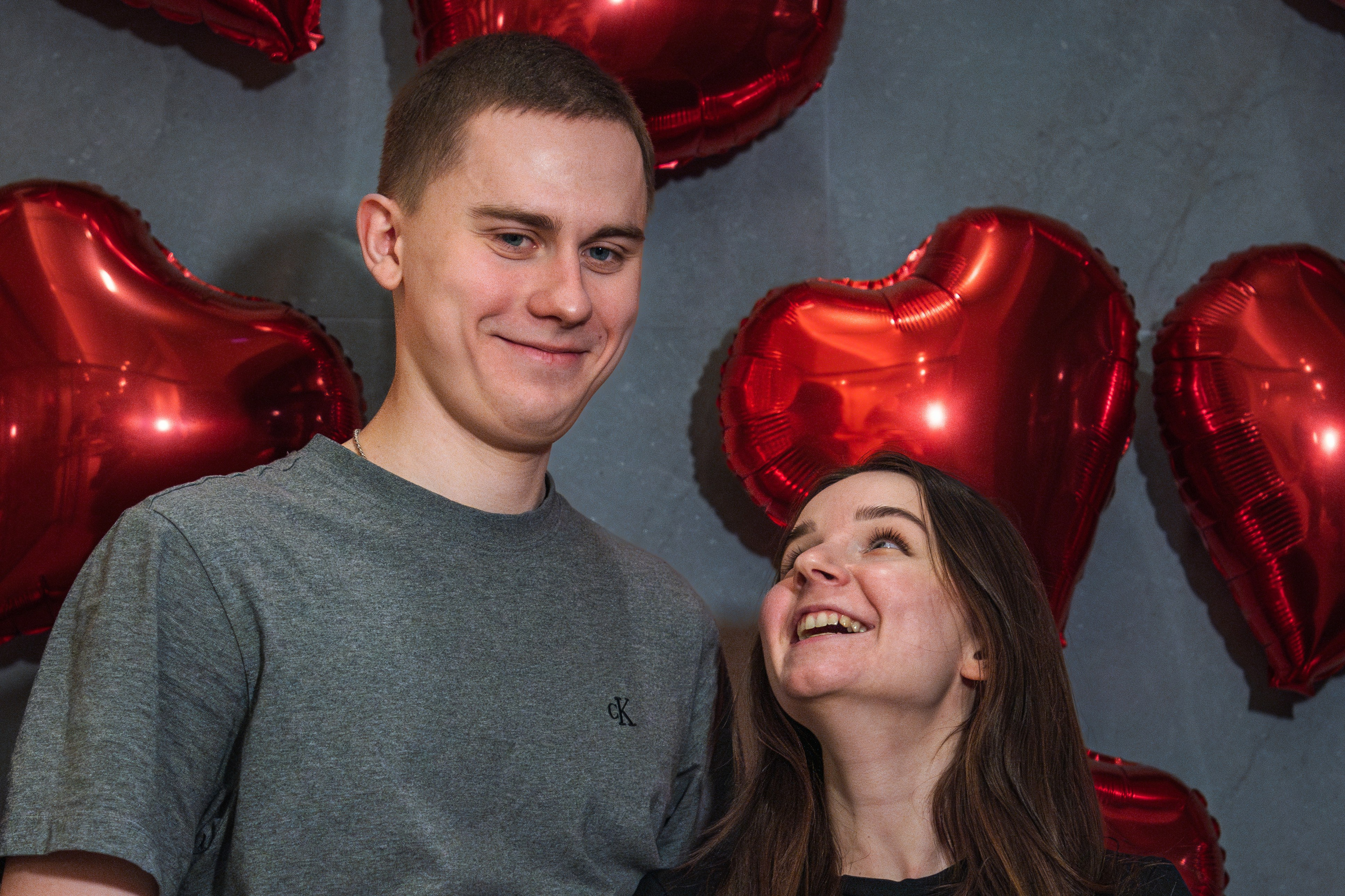 Love story влюблённой пары в зимнем Иваново