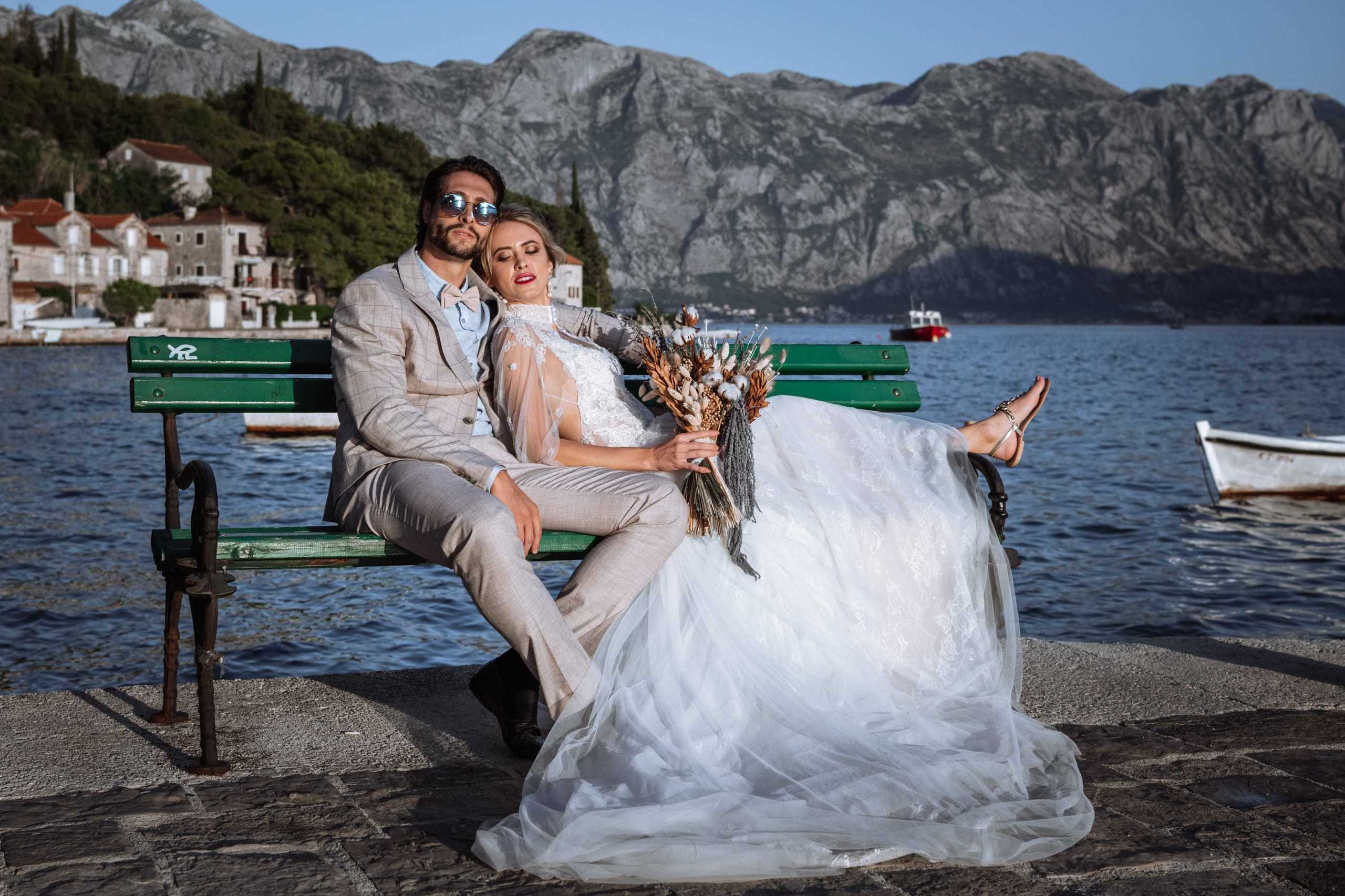 Свадебная фотосессия в Черногории Анфисы и Давида. Бизнес фотограф в Москве Алексей Кознев