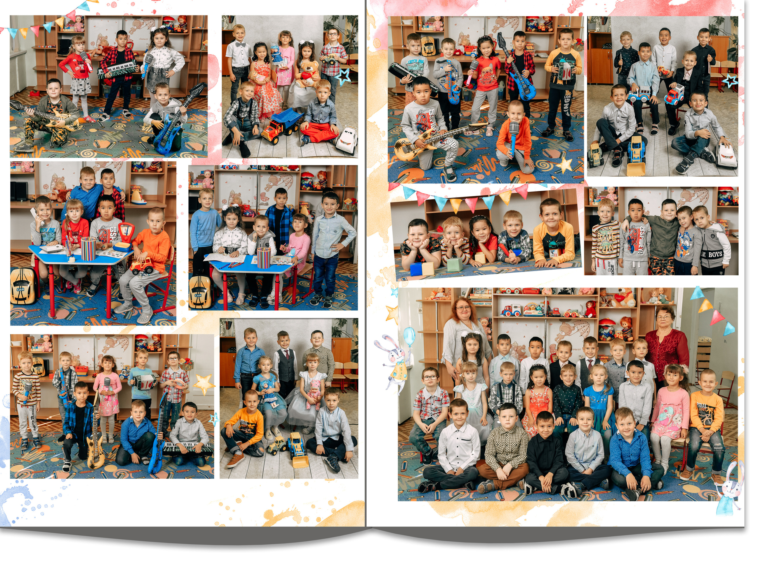 2300 руб. на втором развороте коллаж из групповых фото (группа либо улица) до 5 фото. Свадебный и школьный фотограф в Астрахани