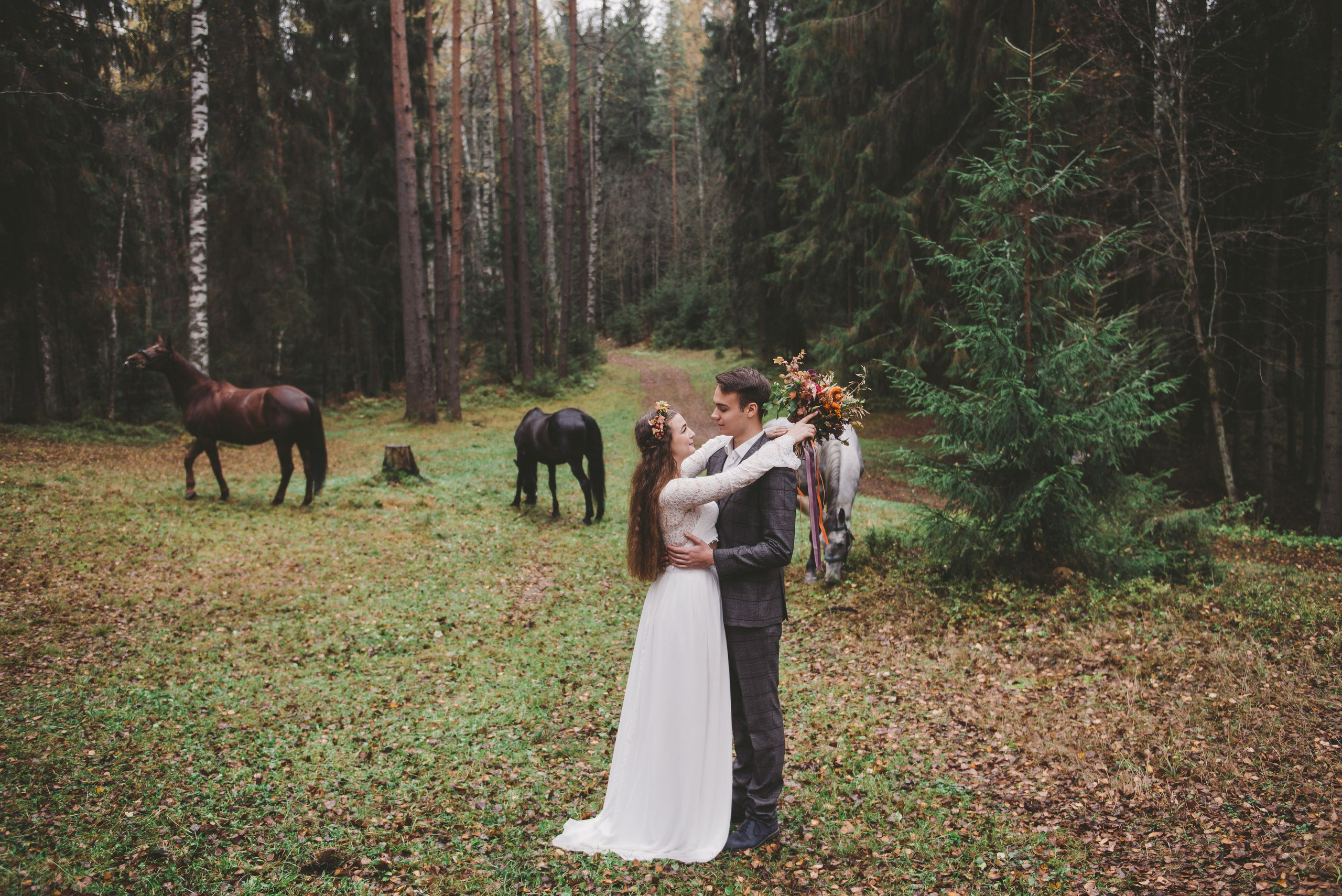 Лесная сказка с лошадками. Свадебный и семейный фотограф София Невская