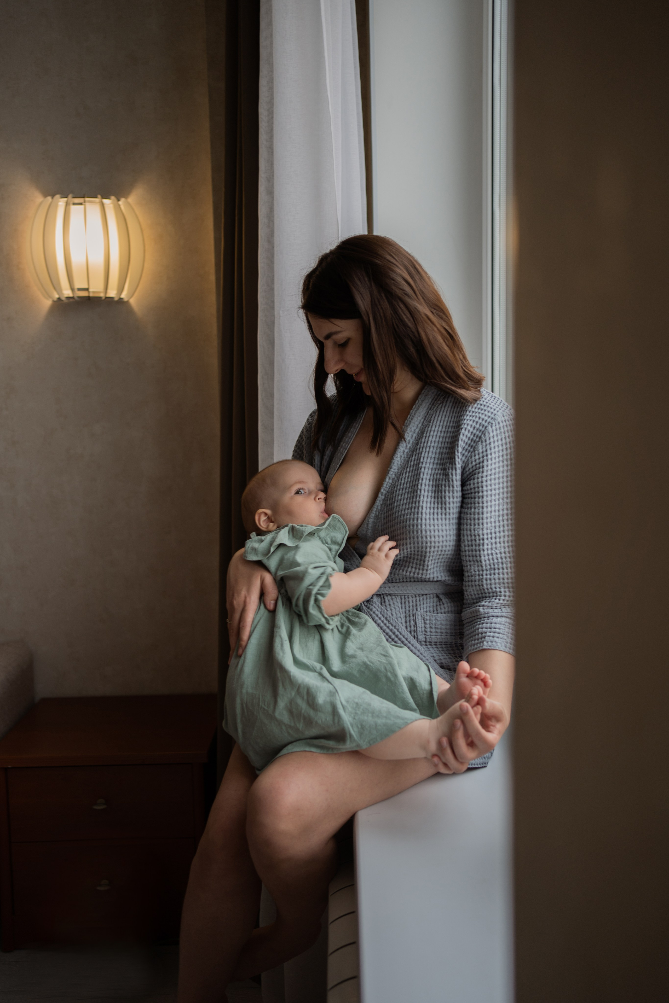 Домашняя фотосессия. Годик Еве. Фотограф грудного вскармливания в Москве Екатерина