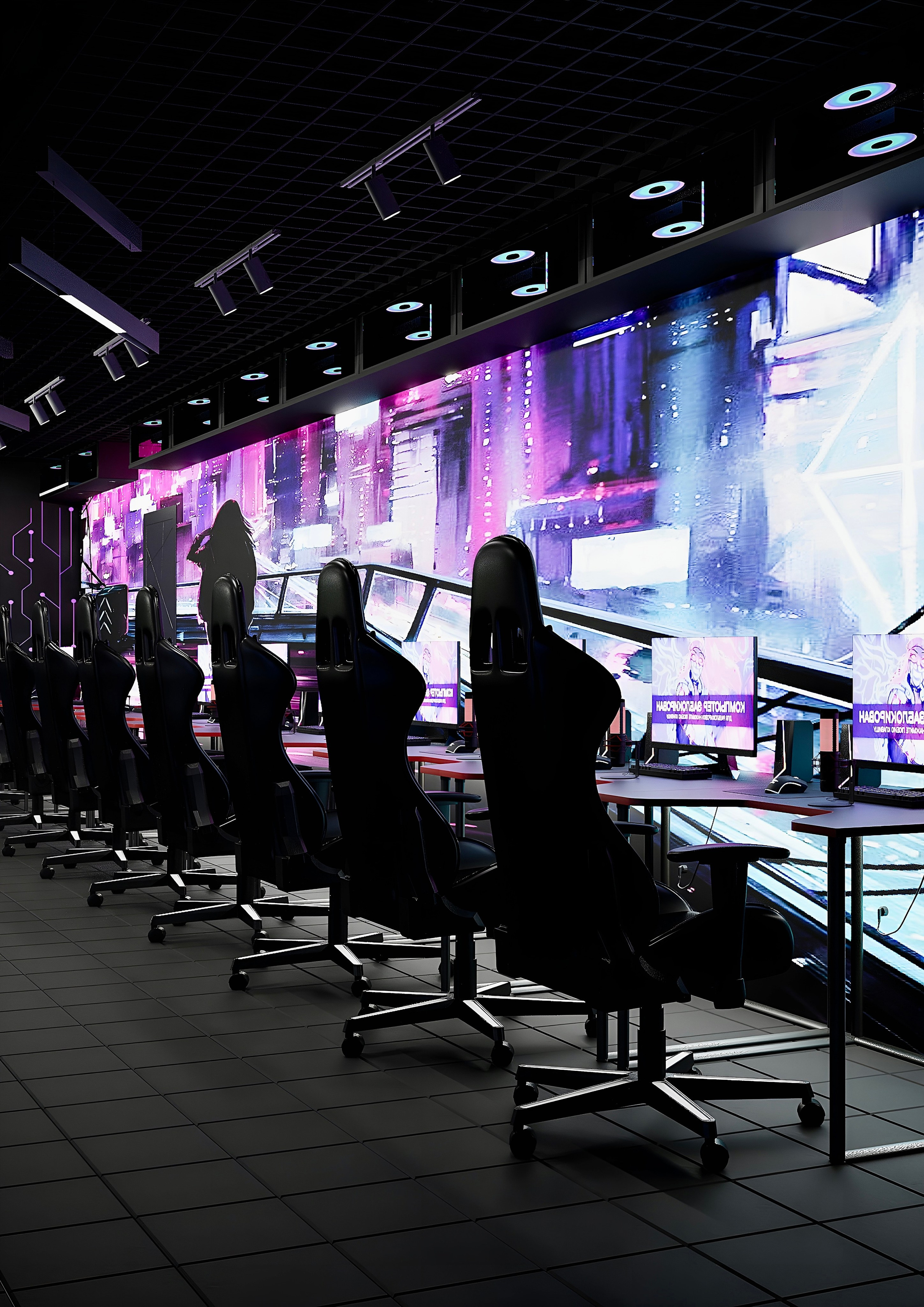 Компьютерный клуб «Soul Game» г. Санкт-Петербург. Батракова Наталья дизайнер интерьеров Санкт-Петербург Москва Архангель