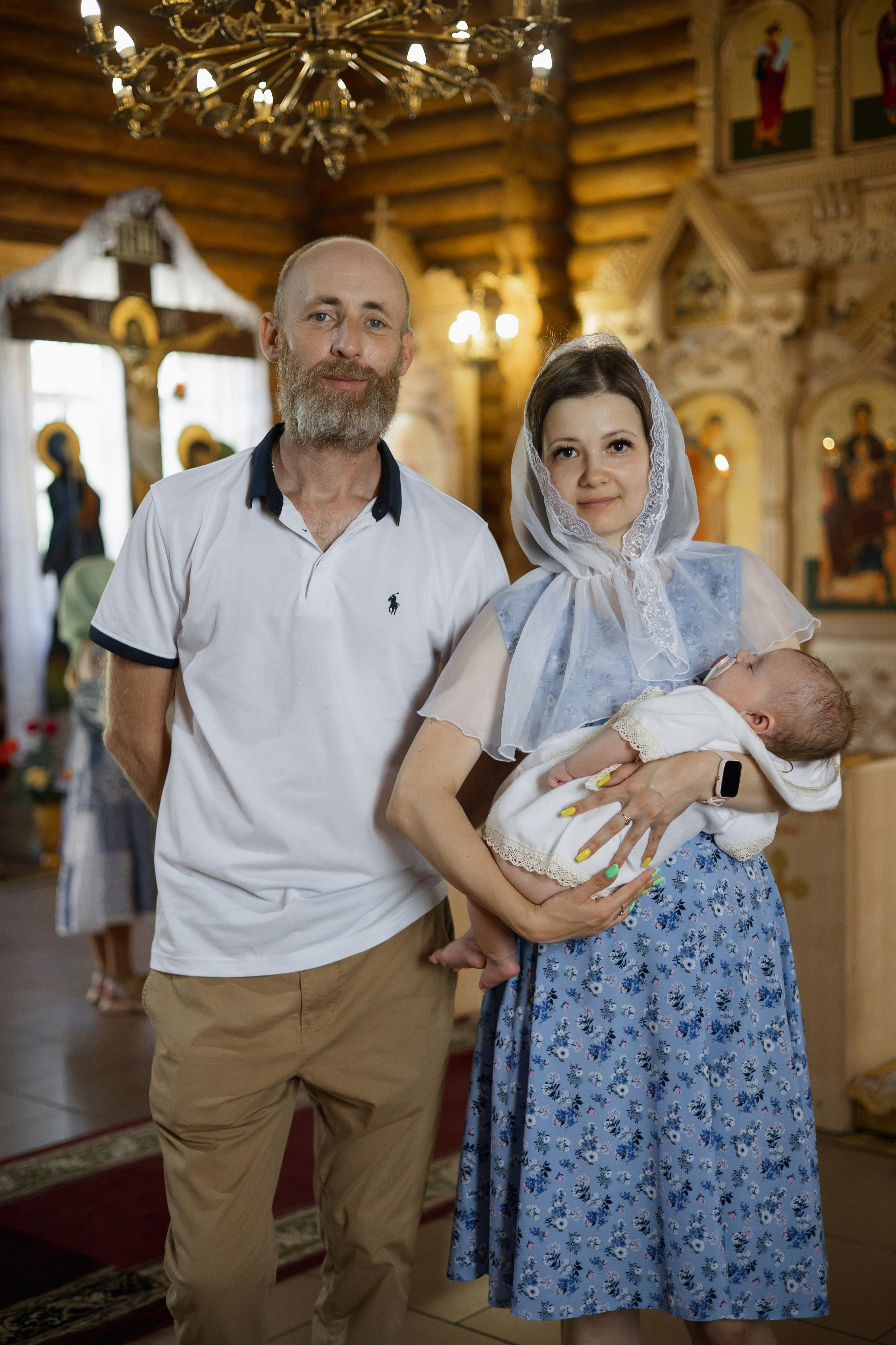 Крещение Алисы в Храме Всех святых, в земле Русской просиявших. Свадебный и семейный фотограф Ольга Разрядова