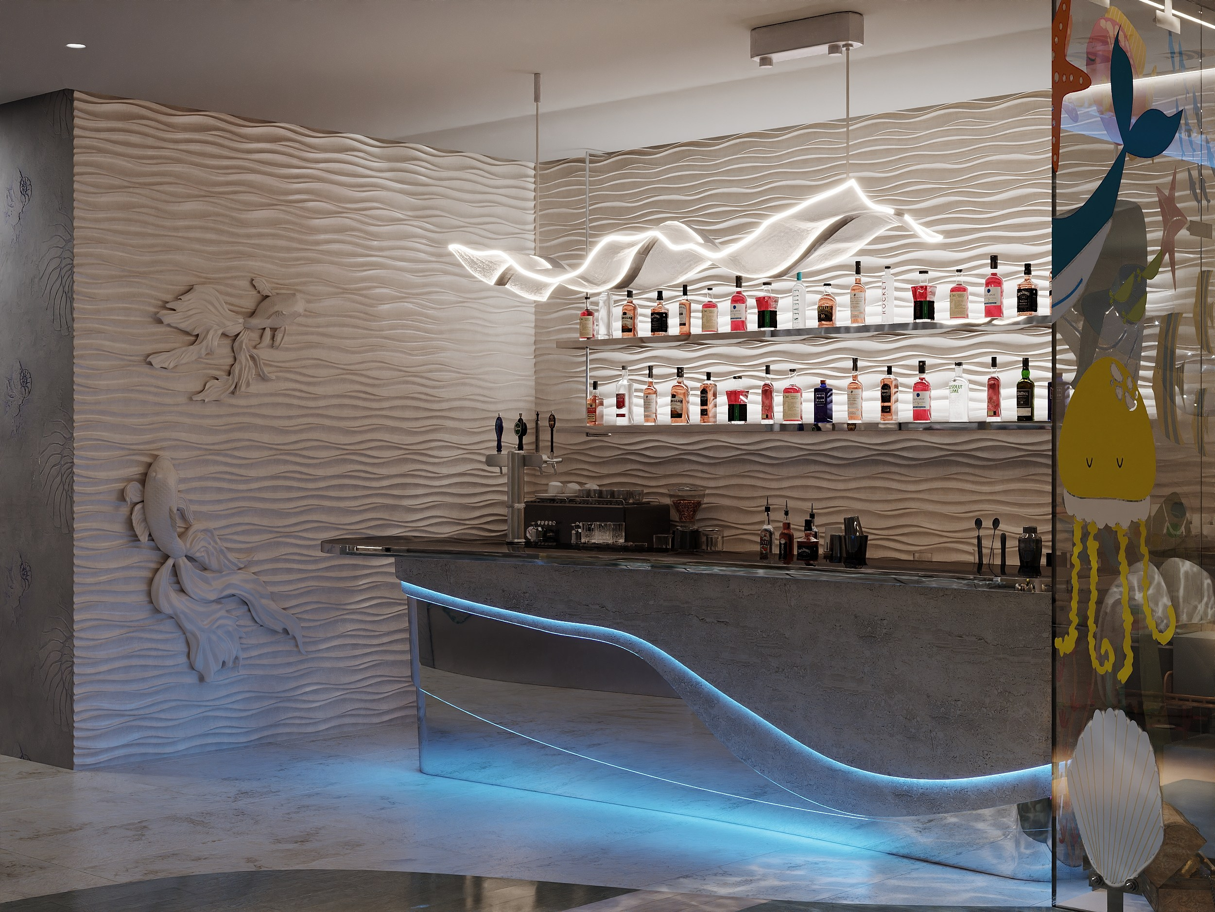 Ресторан Wine&crab, Барвиха. 3D визуализатор в Москве Сердюк Владислав