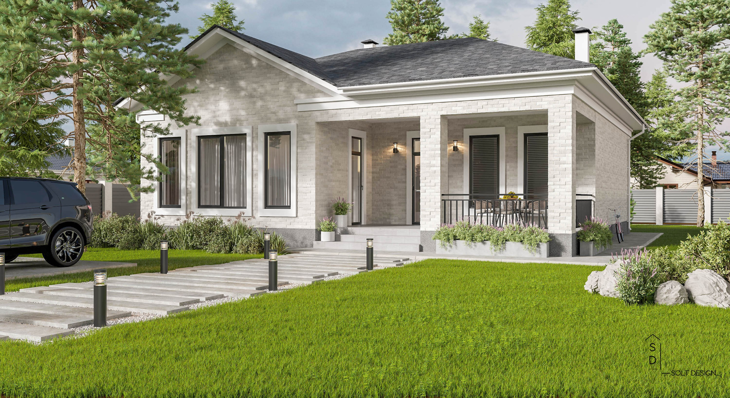 Проект одноэтажного дома. Das House