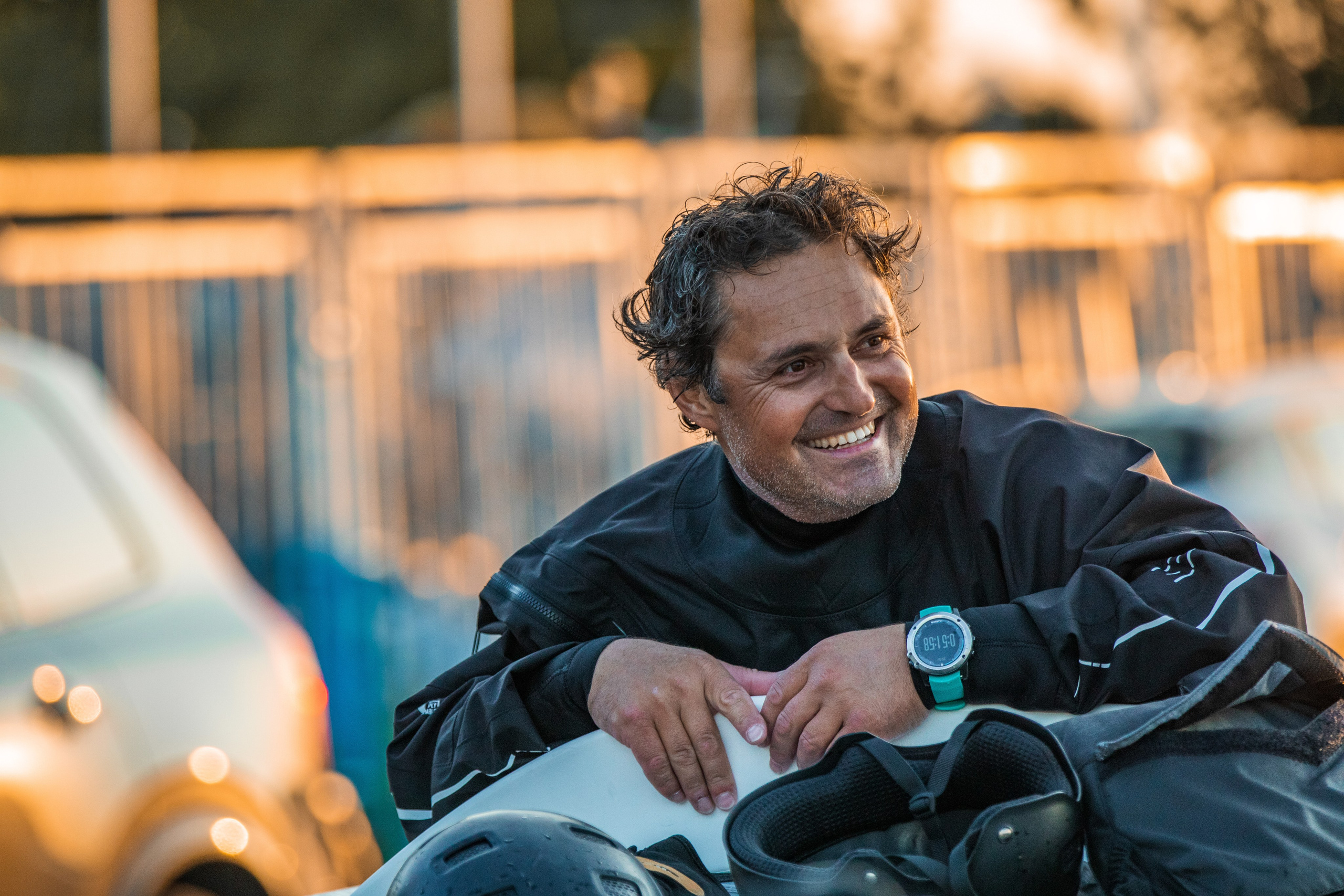 Яхтсмен Валентин Уваркин крупным планом.