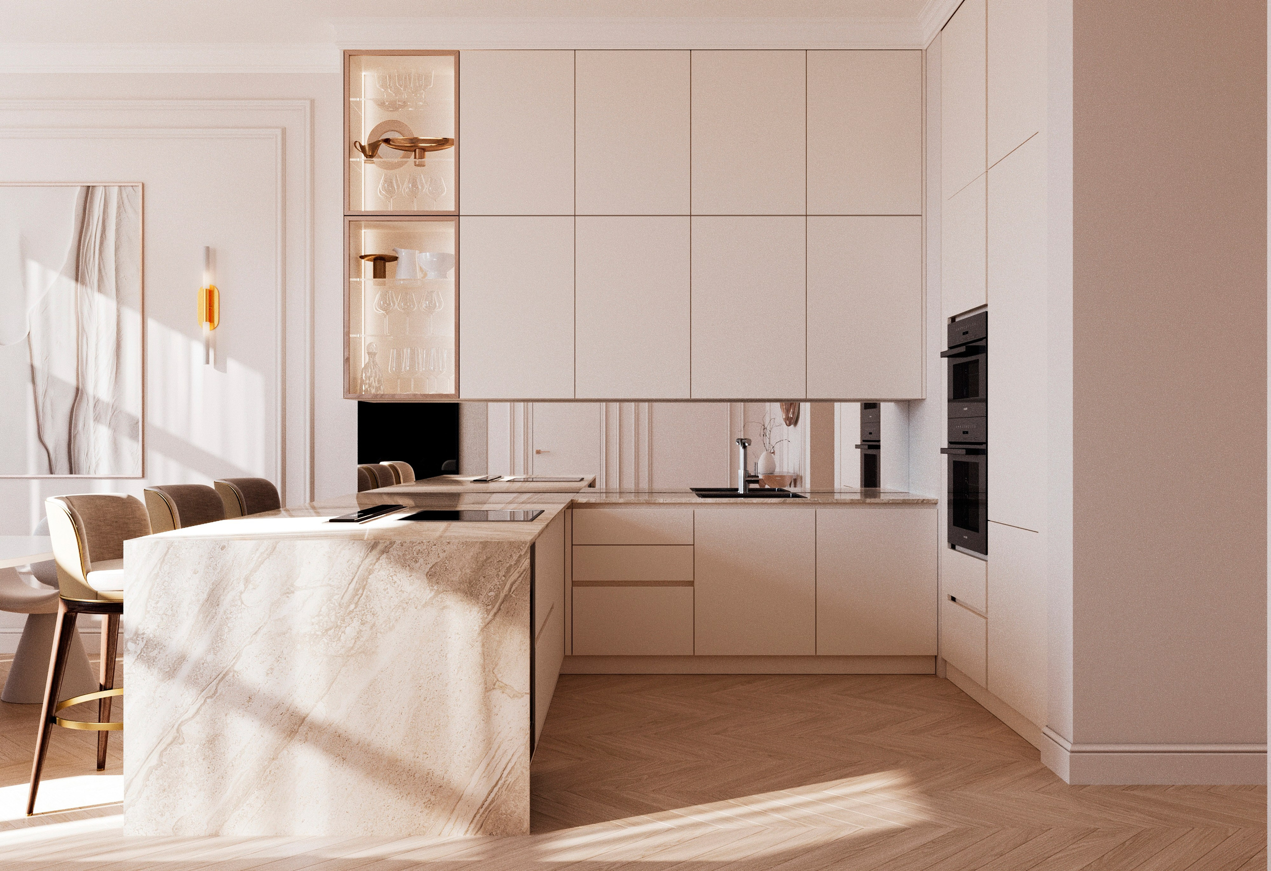 Roza Rossa гостиная. Визуализатор Векшина Елена