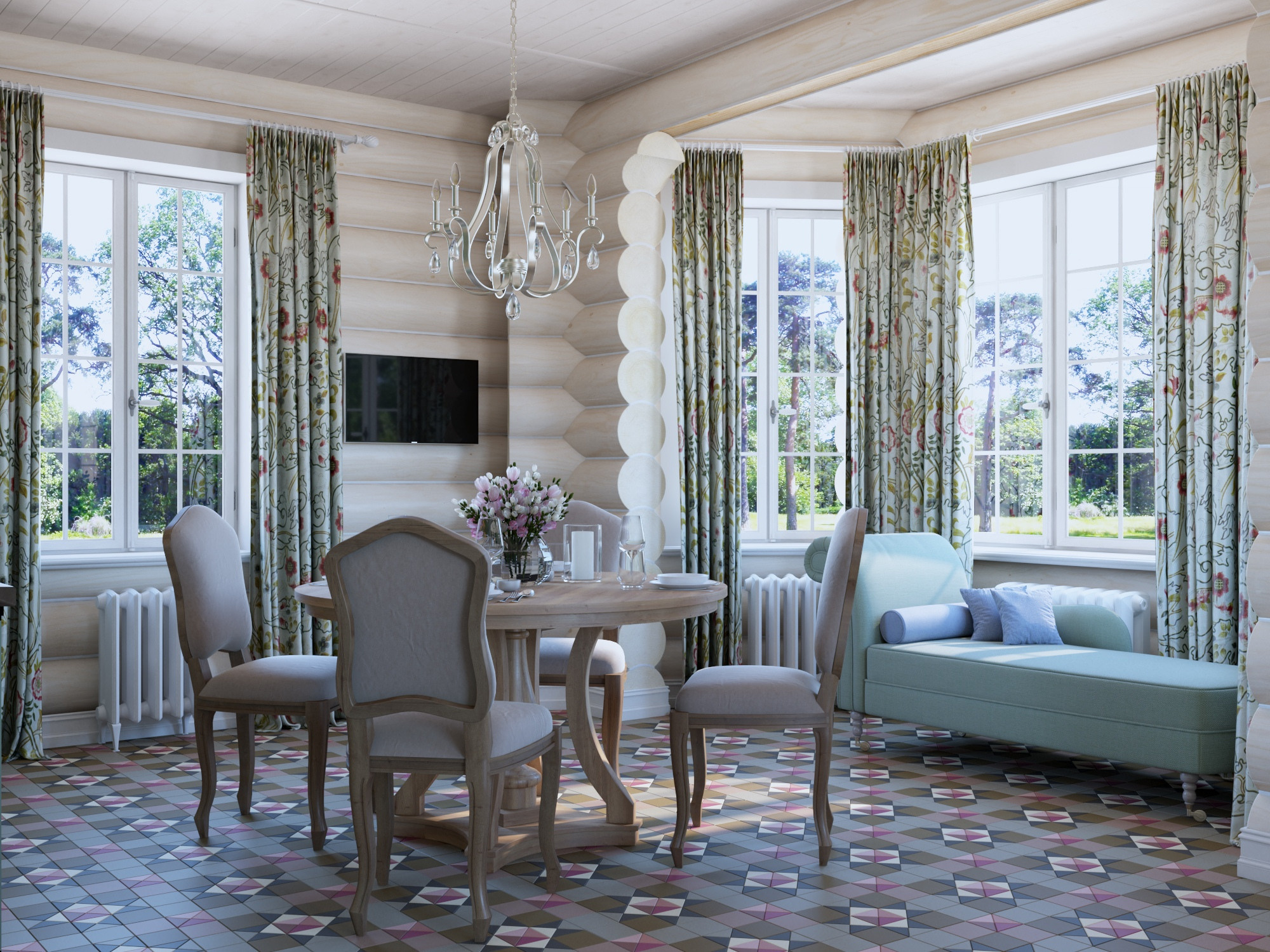 Фото интерьеров дома из оцилиндрованного бревна. Дизайн интерьера деревянных домов