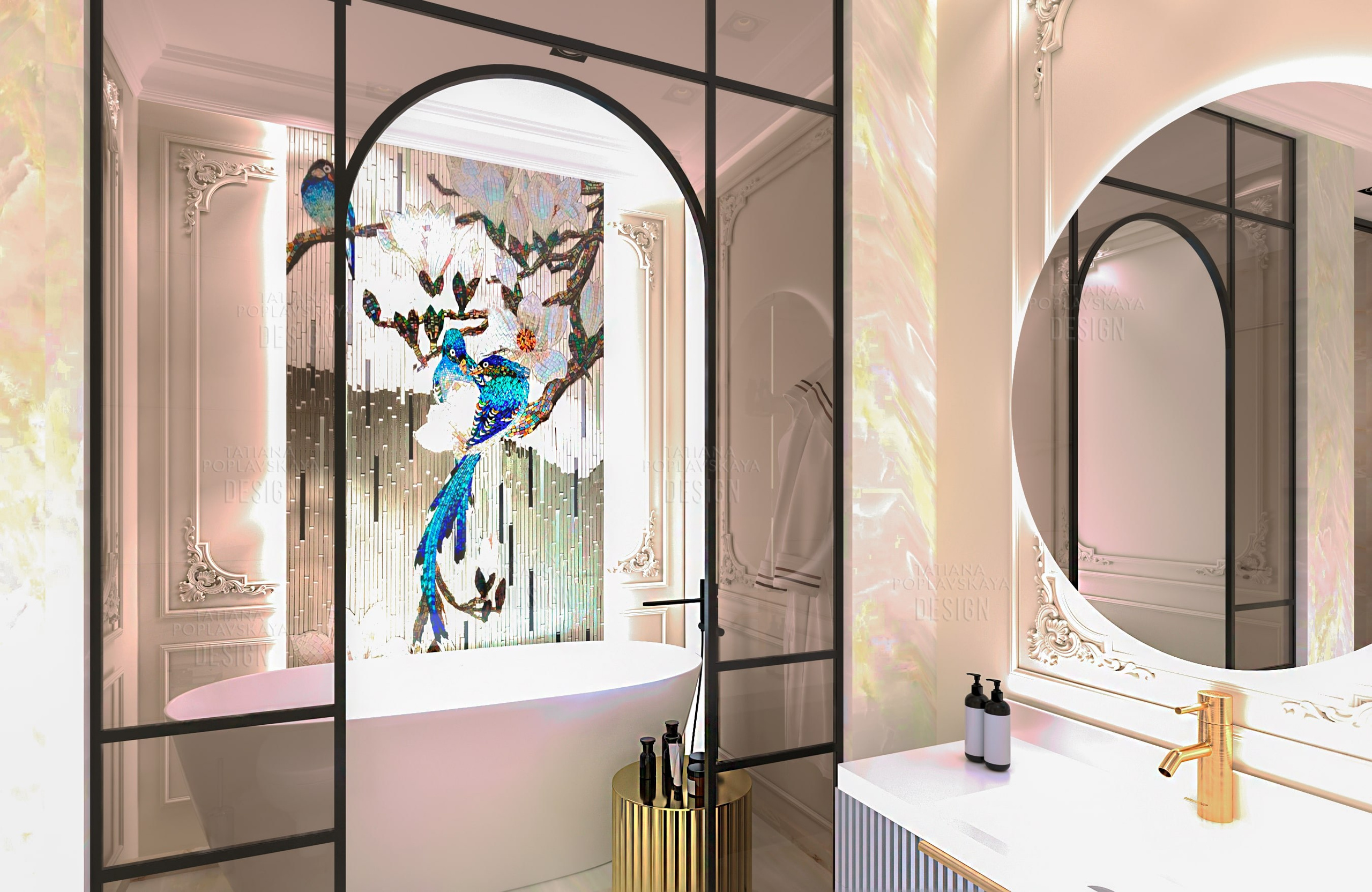 Дизайн квартиры Сочи в стиле современной классики. Интерьерный дизайнер в Сочи Поплавская Татьяна. Проектирование интерьеров и организация процесса ремонта