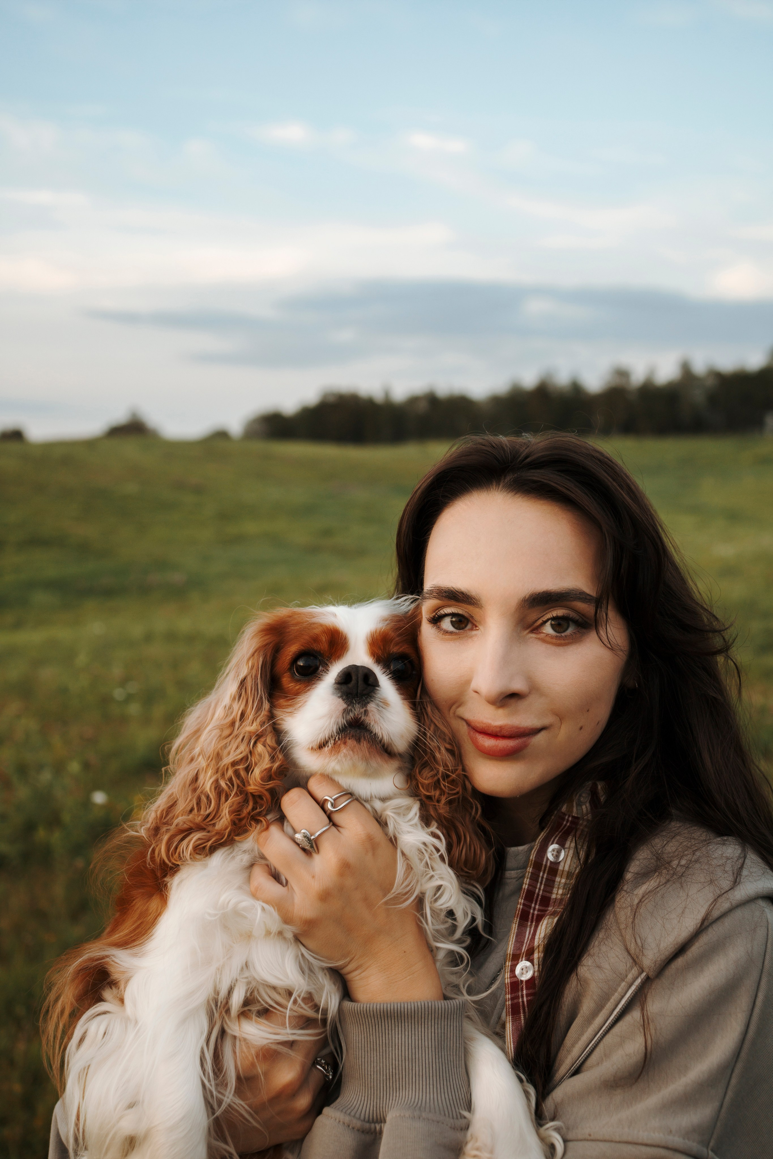 На закате Катерина, Луна и Рикки. Фотограф-анималист в Санкт-Петеребурге Титова Алиса