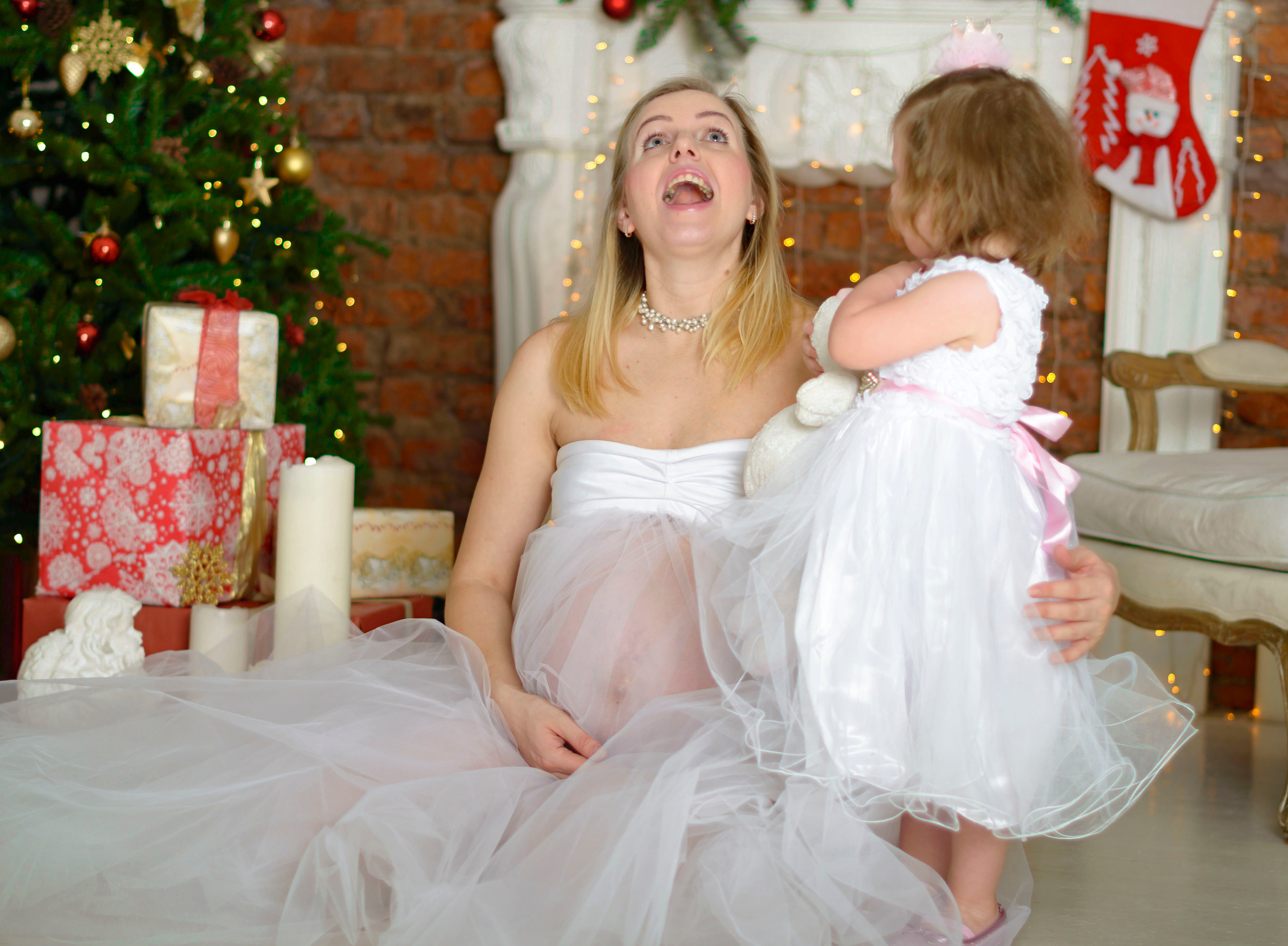 Новый Год Аня+маляш. Кристина Кудрявцева Фотограф в Москве