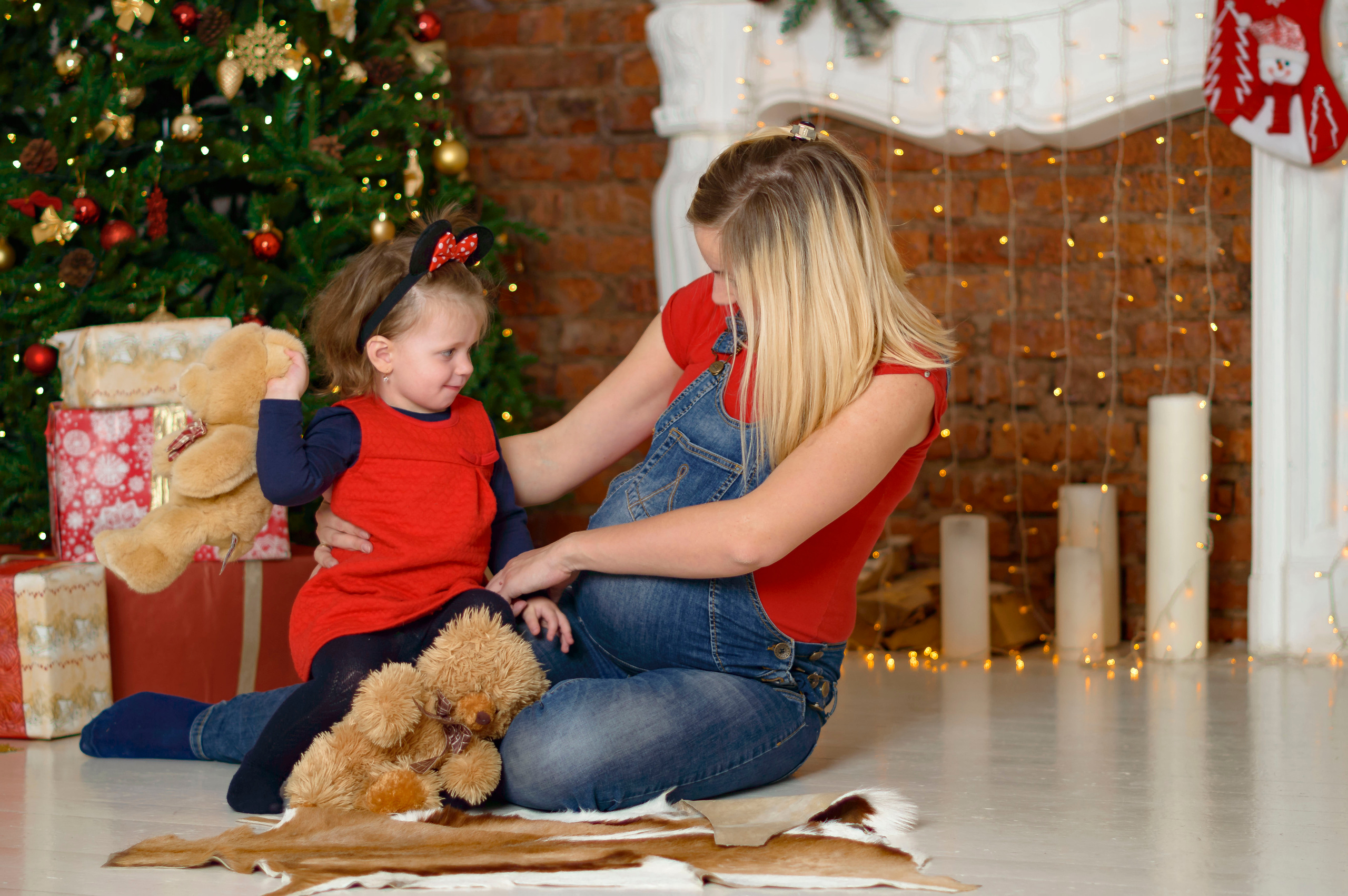 Новый Год Аня+маляш. Кристина Кудрявцева Фотограф в Москве
