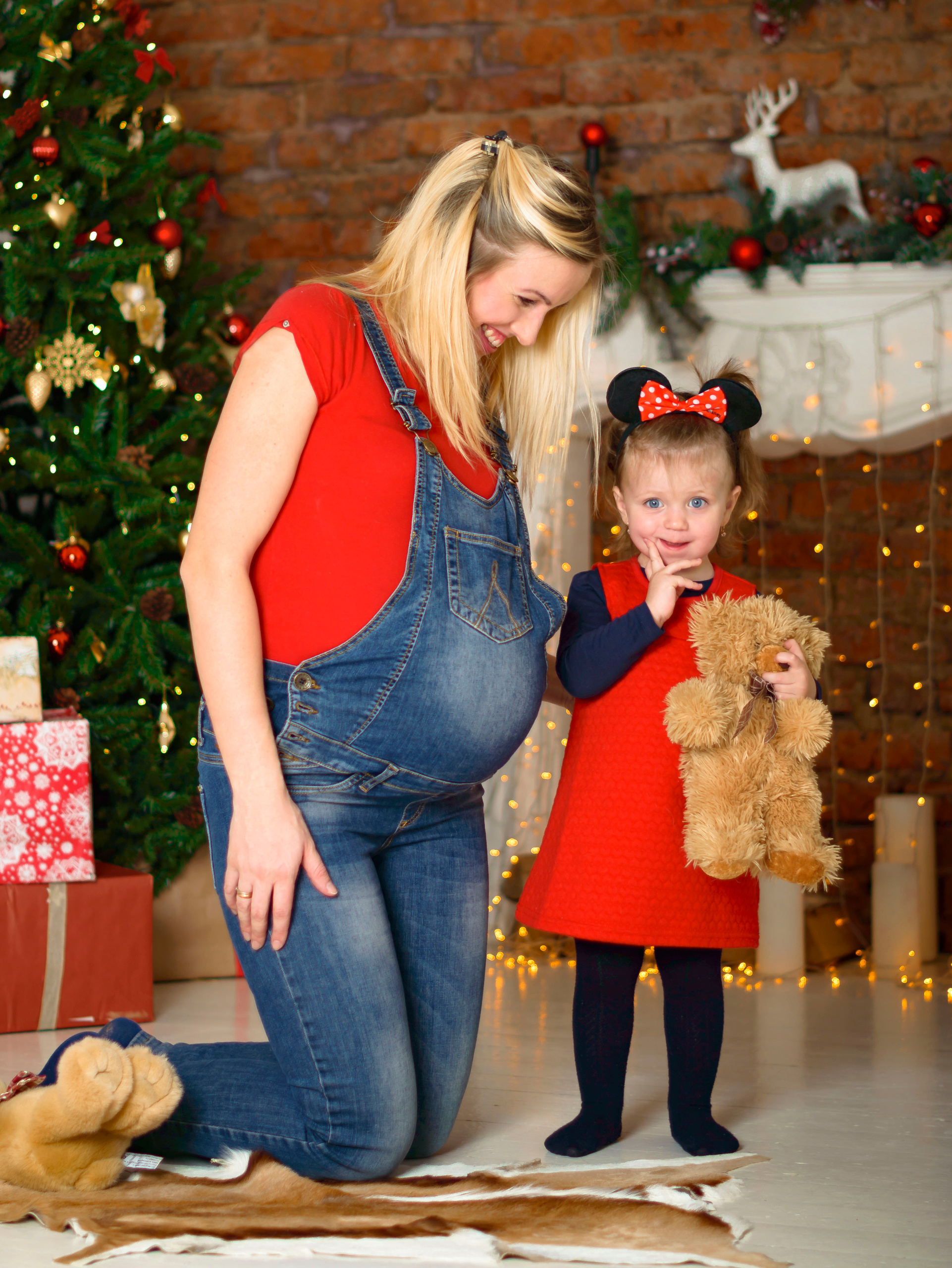 Новый Год Аня+маляш. Кристина Кудрявцева Фотограф в Москве