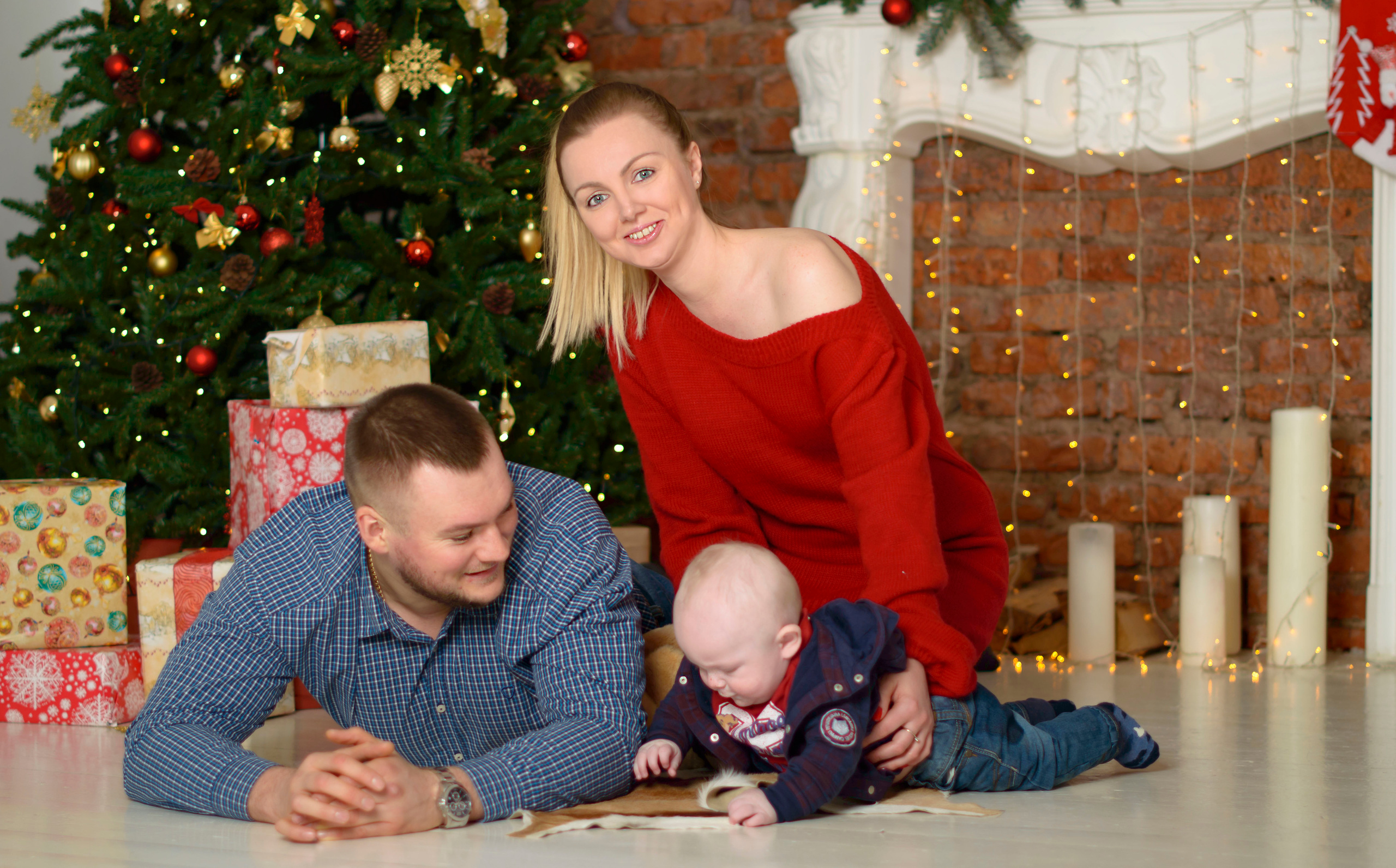 Новый Год О'Студиос Семья. Кристина Кудрявцева Фотограф в Москве