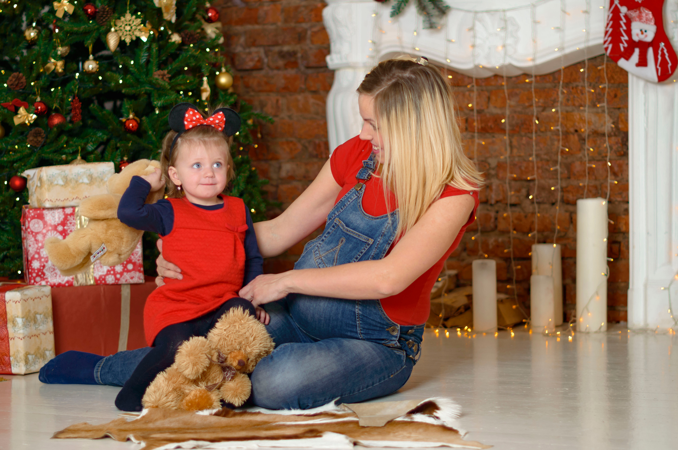 Новый Год Аня+маляш. Кристина Кудрявцева Фотограф в Москве