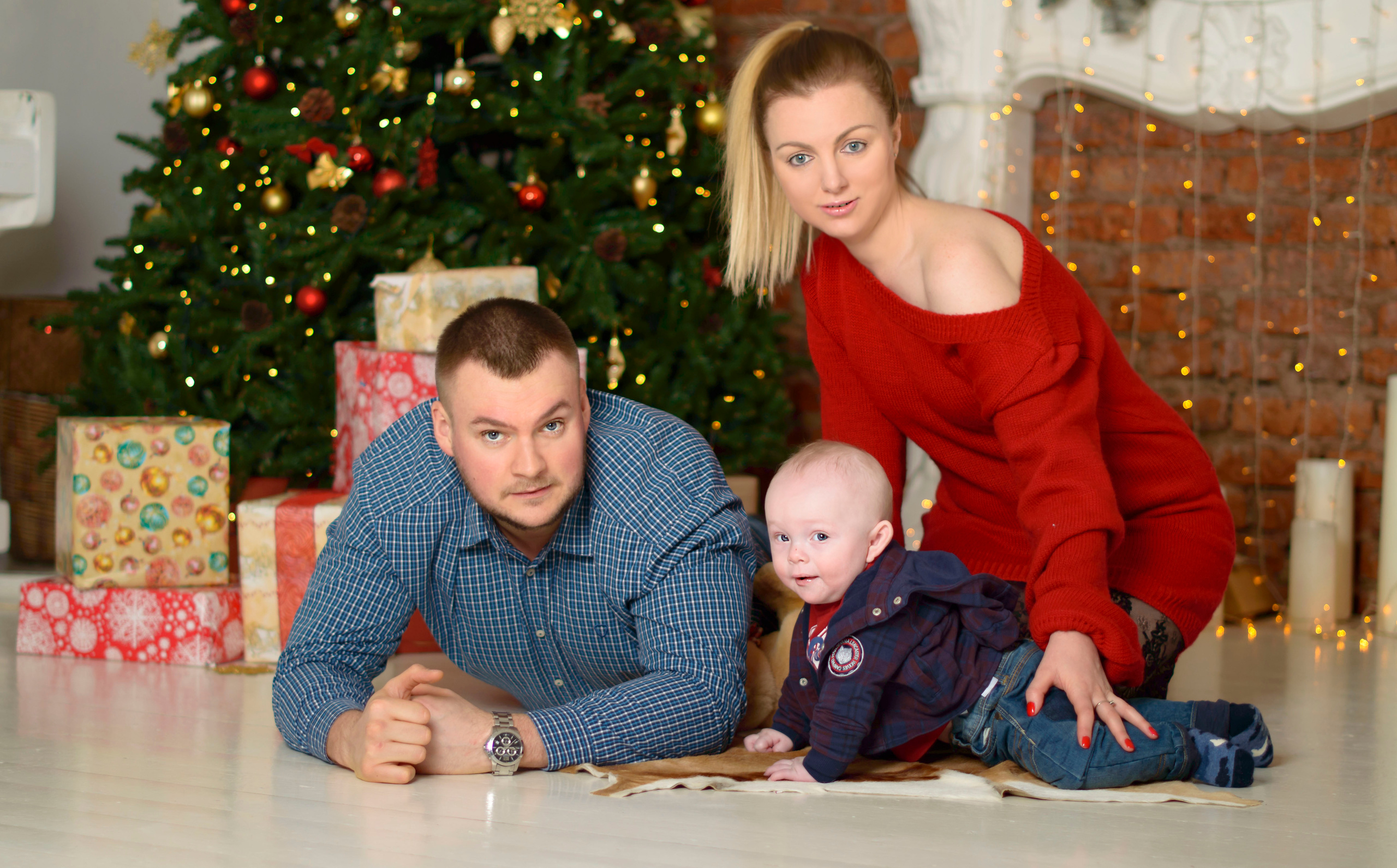Новый Год О'Студиос Семья. Кристина Кудрявцева Фотограф в Москве
