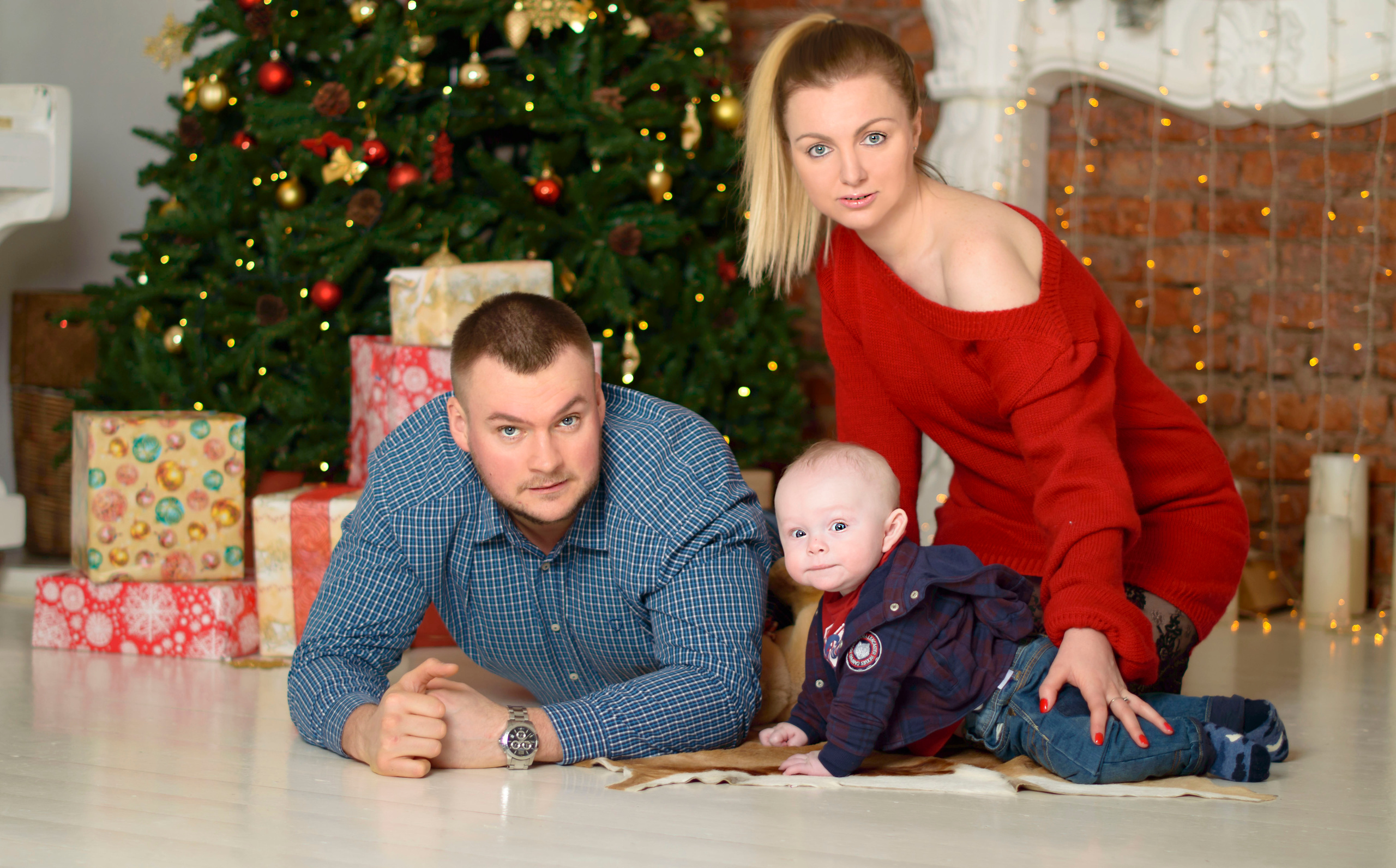 Новый Год О'Студиос Семья. Кристина Кудрявцева Фотограф в Москве