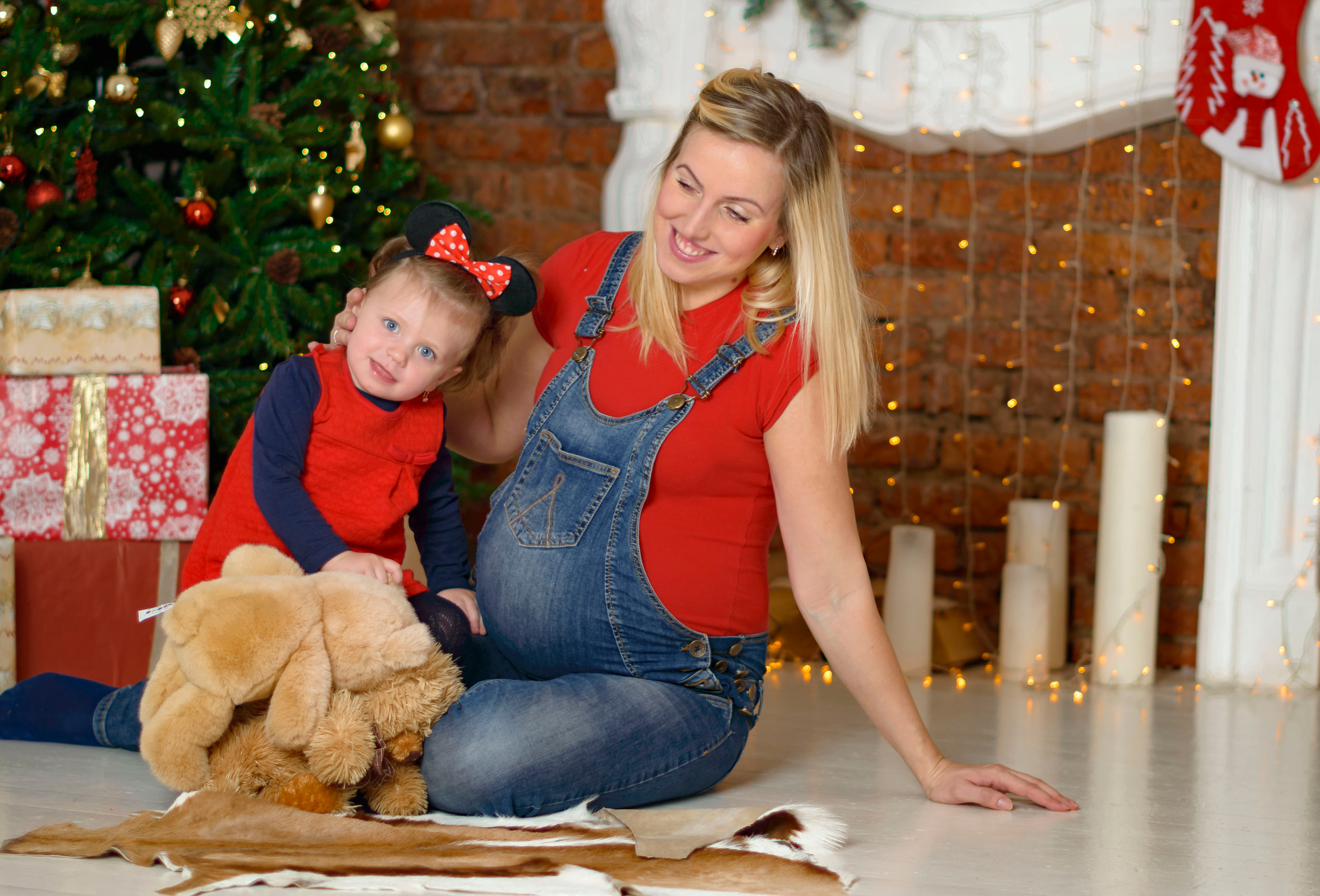 Новый Год Аня+маляш. Кристина Кудрявцева Фотограф в Москве