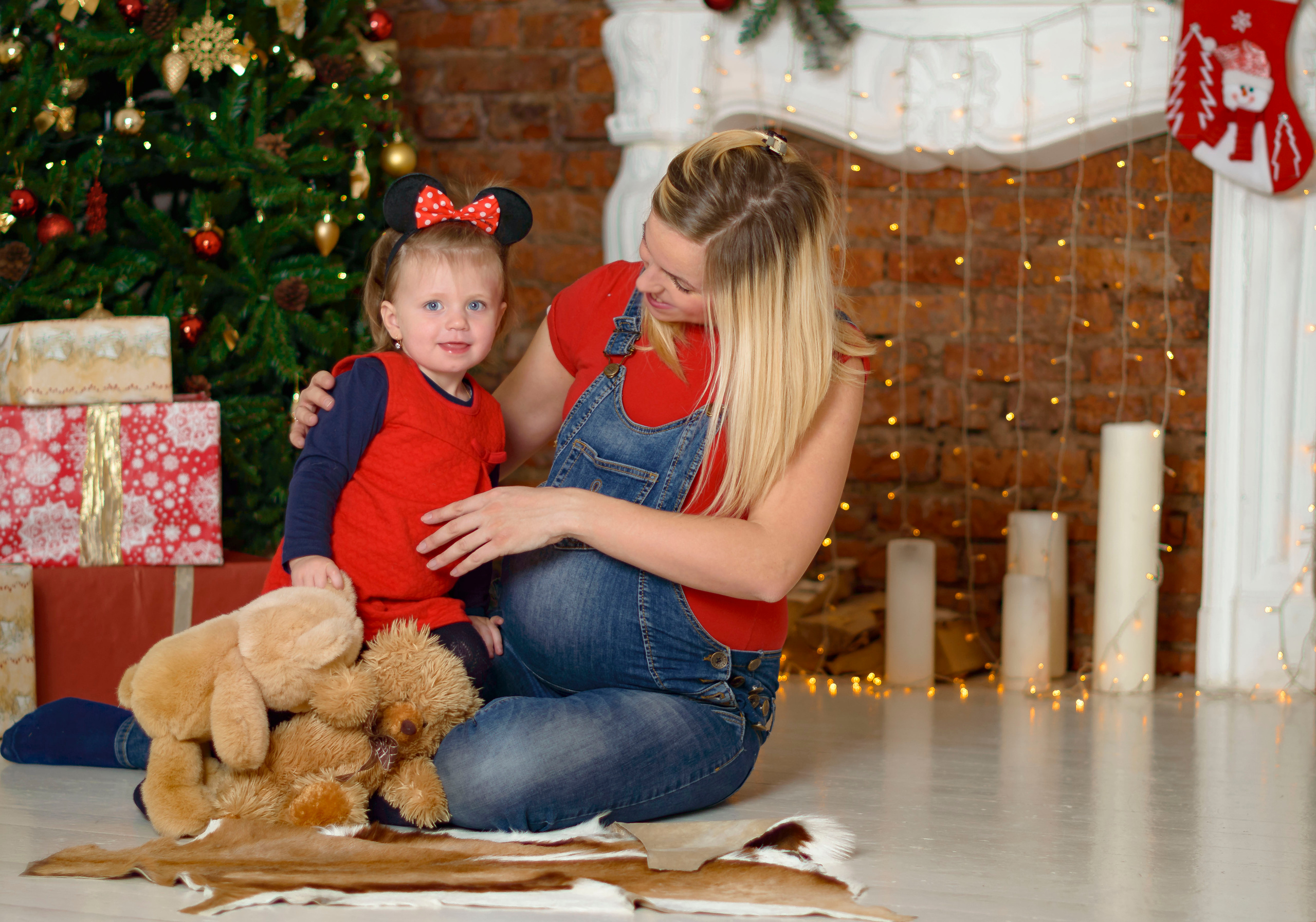 Новый Год Аня+маляш. Кристина Кудрявцева Фотограф в Москве