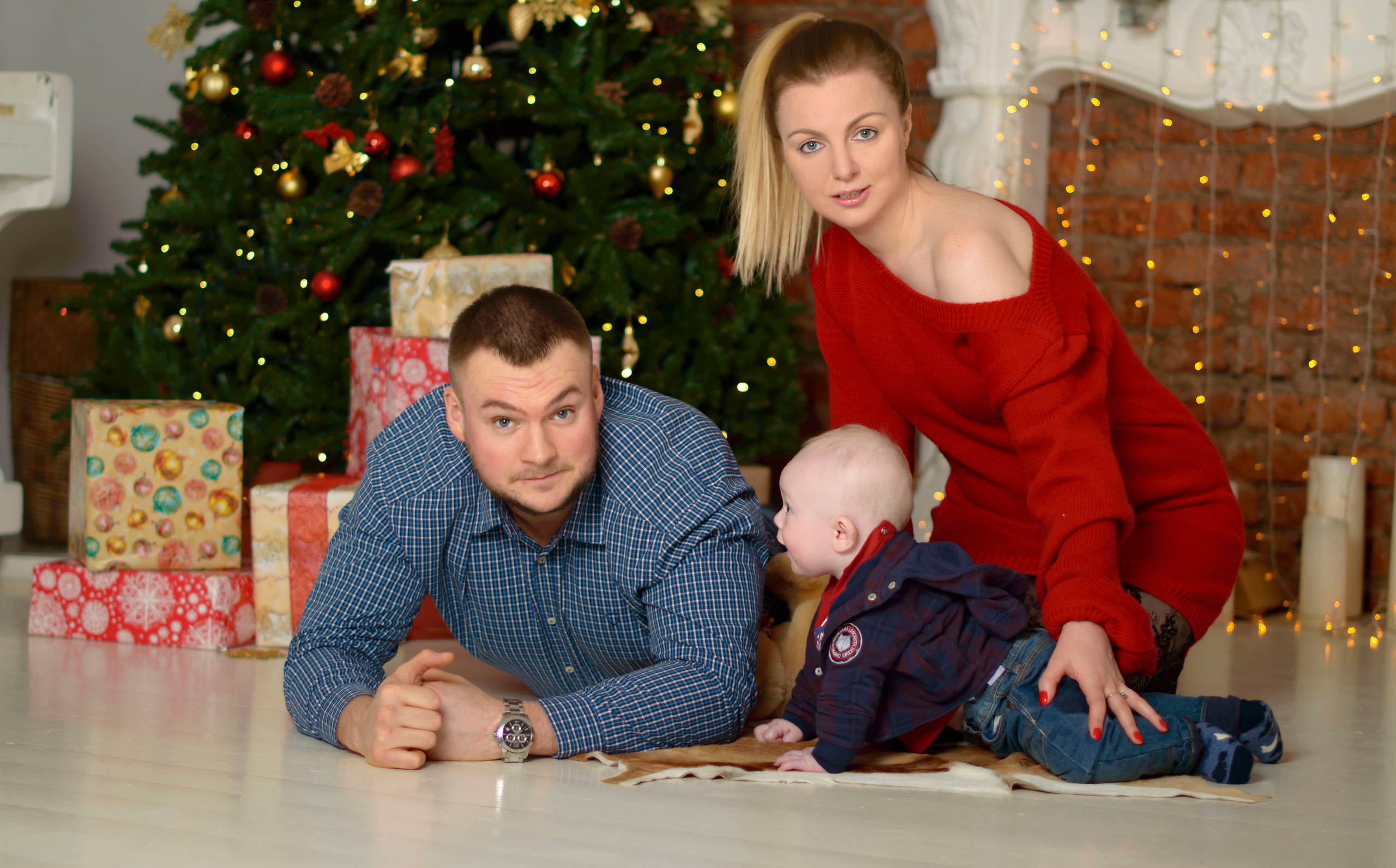 Новый Год О'Студиос Семья. Кристина Кудрявцева Фотограф в Москве