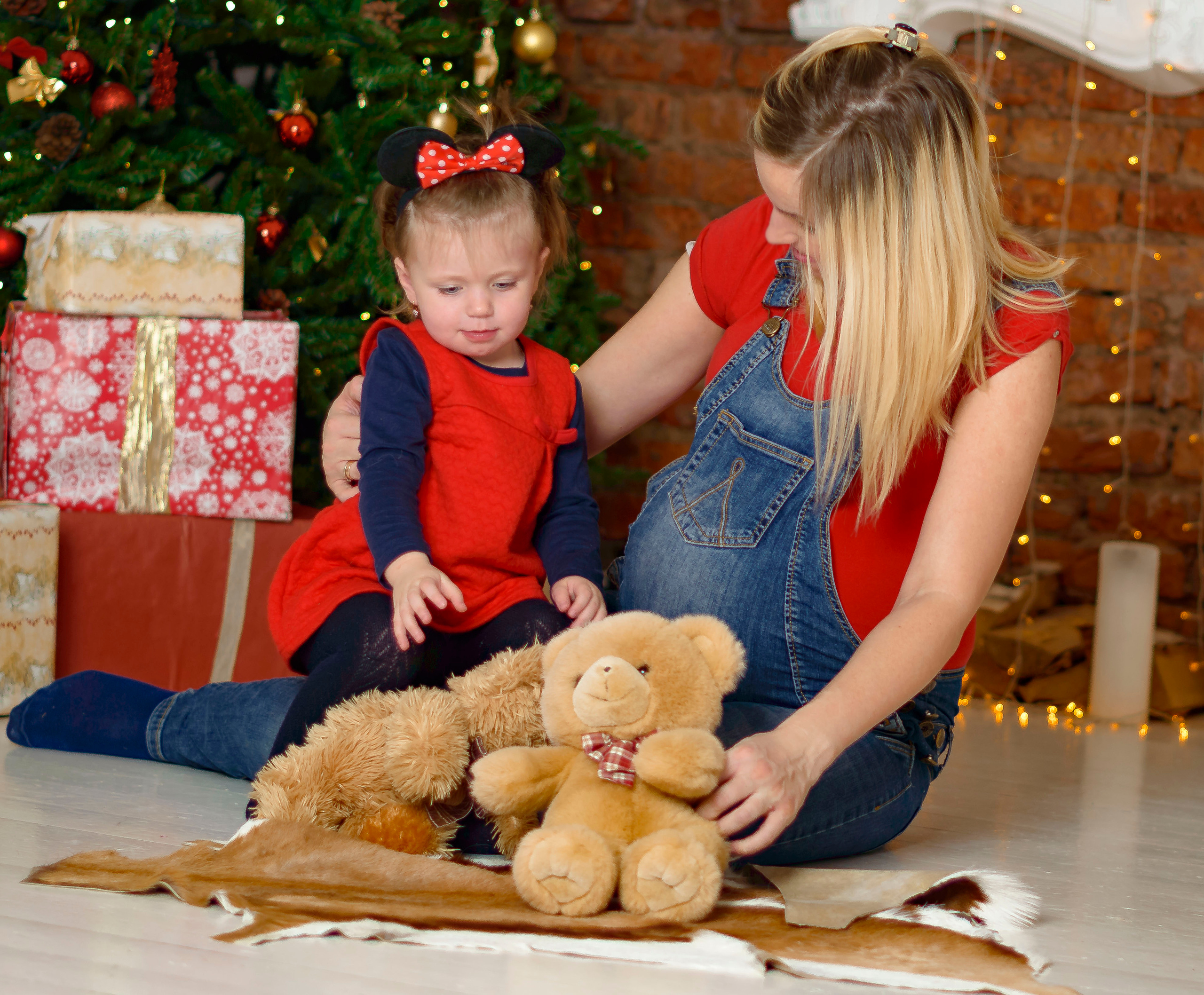 Новый Год Аня+маляш. Кристина Кудрявцева Фотограф в Москве