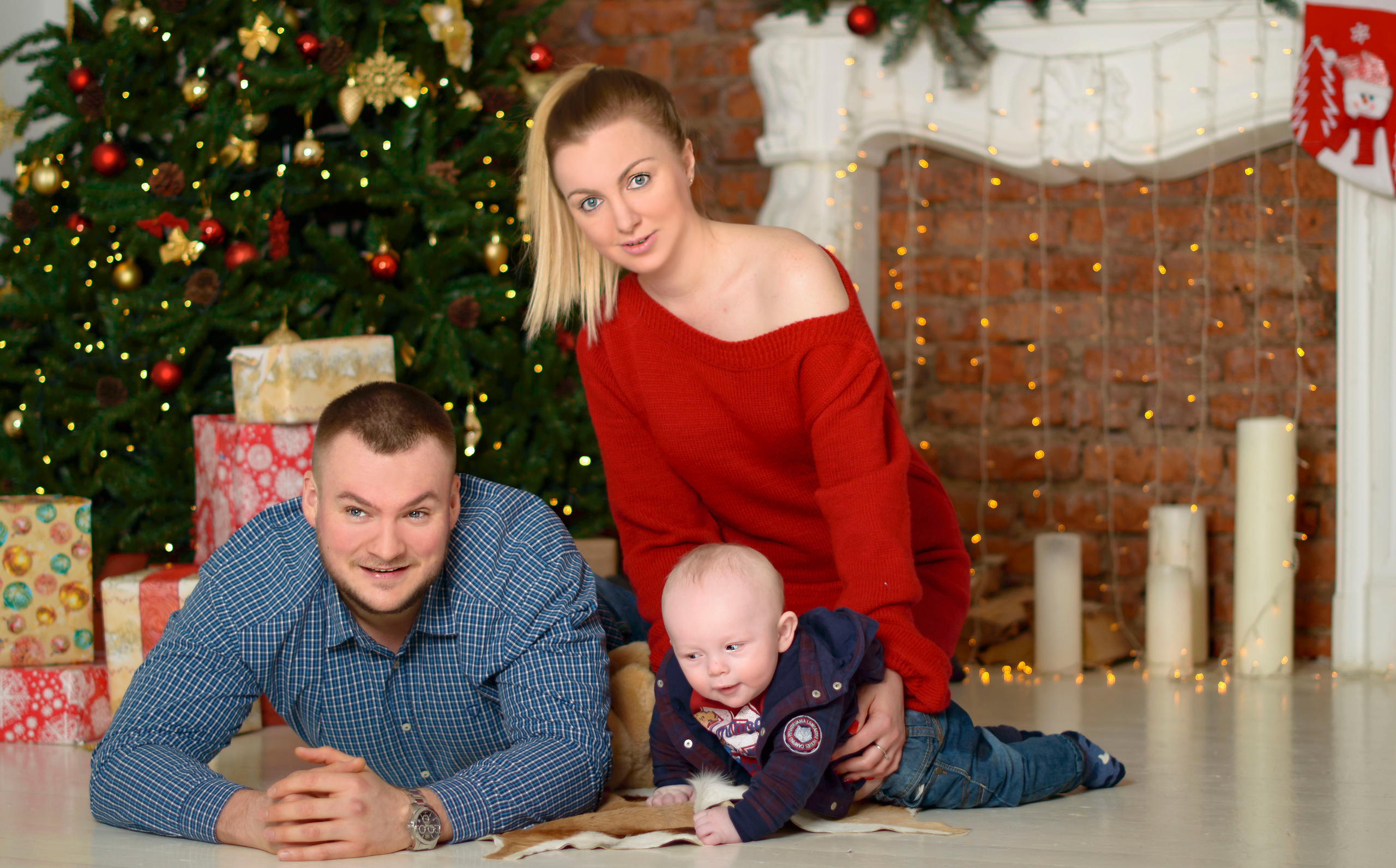 Новый Год О'Студиос Семья. Кристина Кудрявцева Фотограф в Москве