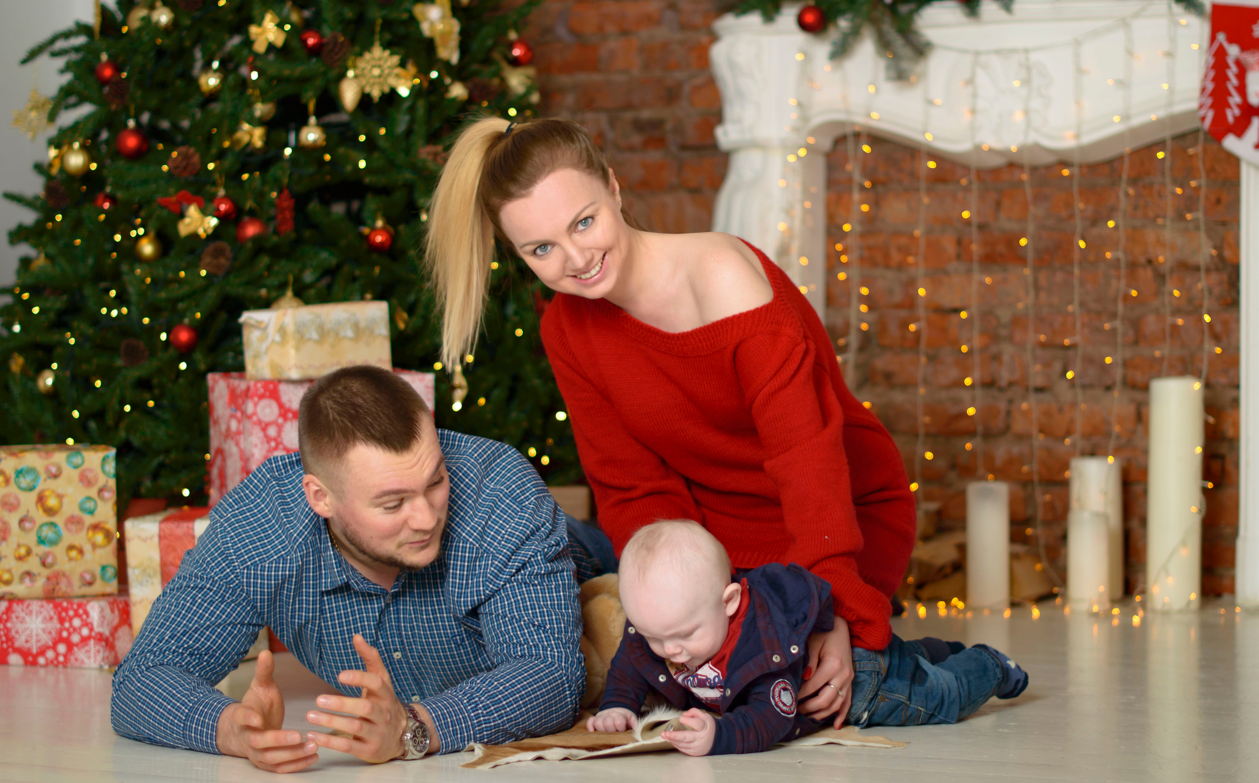 Новый Год О'Студиос Семья. Кристина Кудрявцева Фотограф в Москве