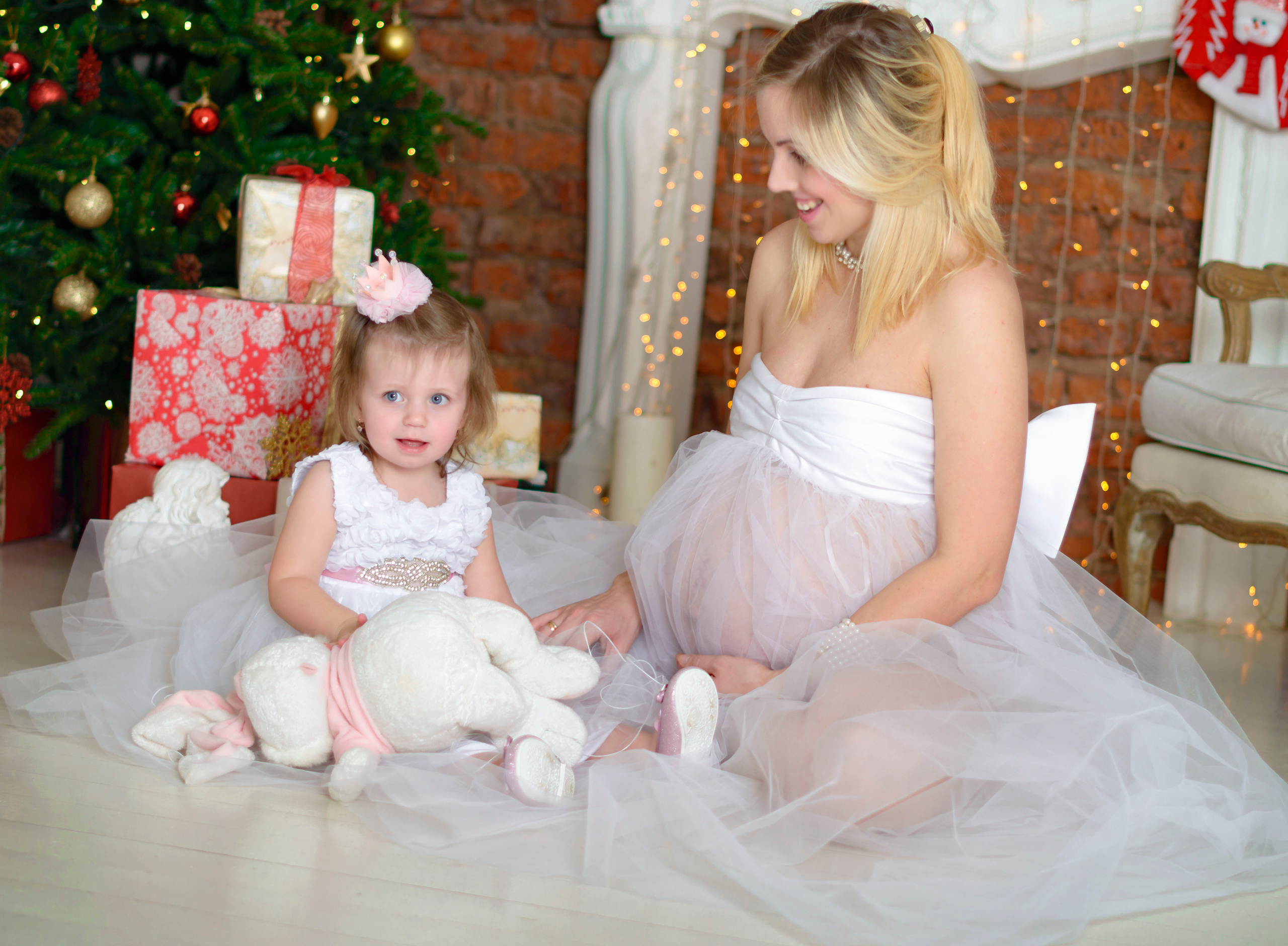 Новый Год Аня+маляш. Кристина Кудрявцева Фотограф в Москве