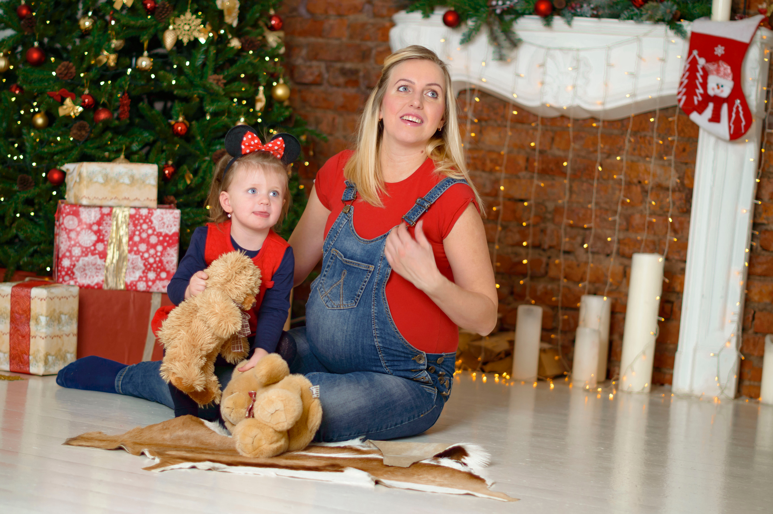 Новый Год Аня+маляш. Кристина Кудрявцева Фотограф в Москве