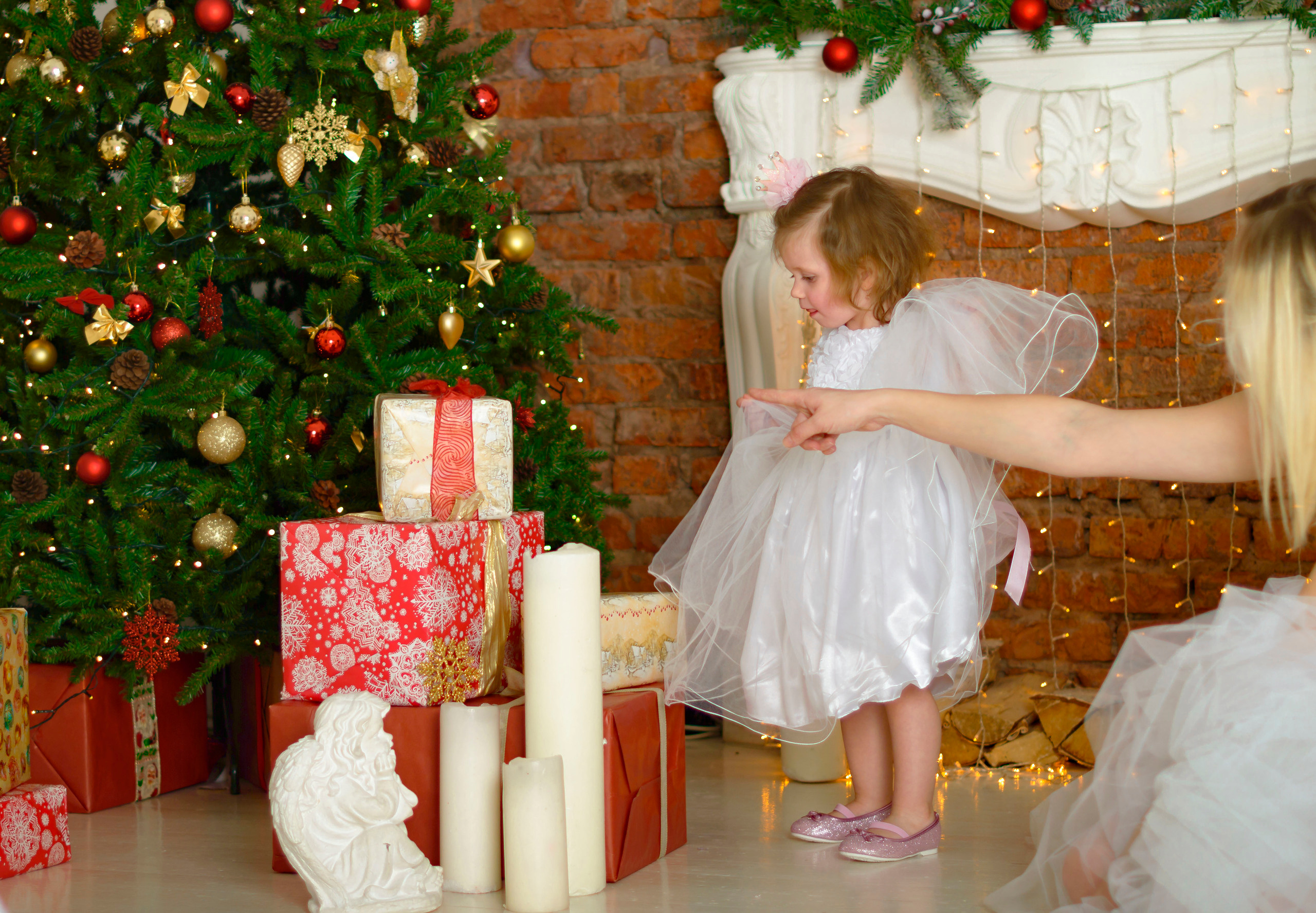 Новый Год Аня+маляш. Кристина Кудрявцева Фотограф в Москве