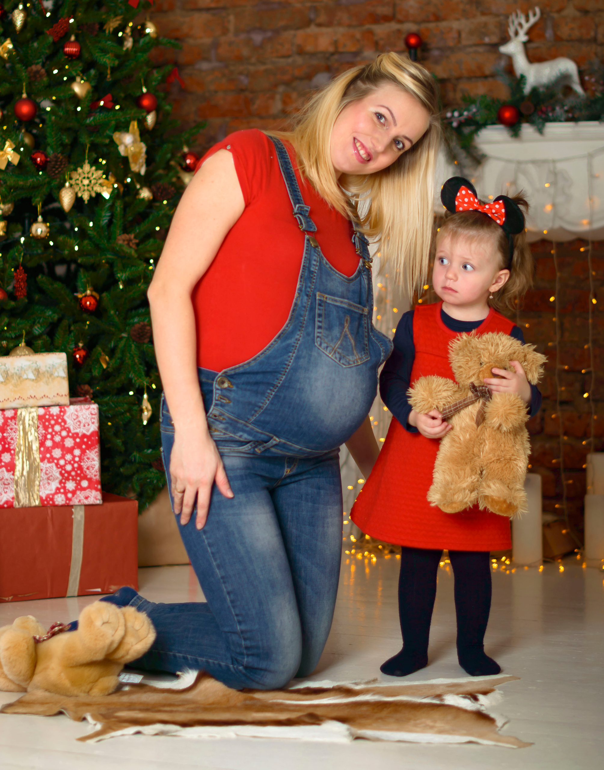 Новый Год Аня+маляш. Кристина Кудрявцева Фотограф в Москве