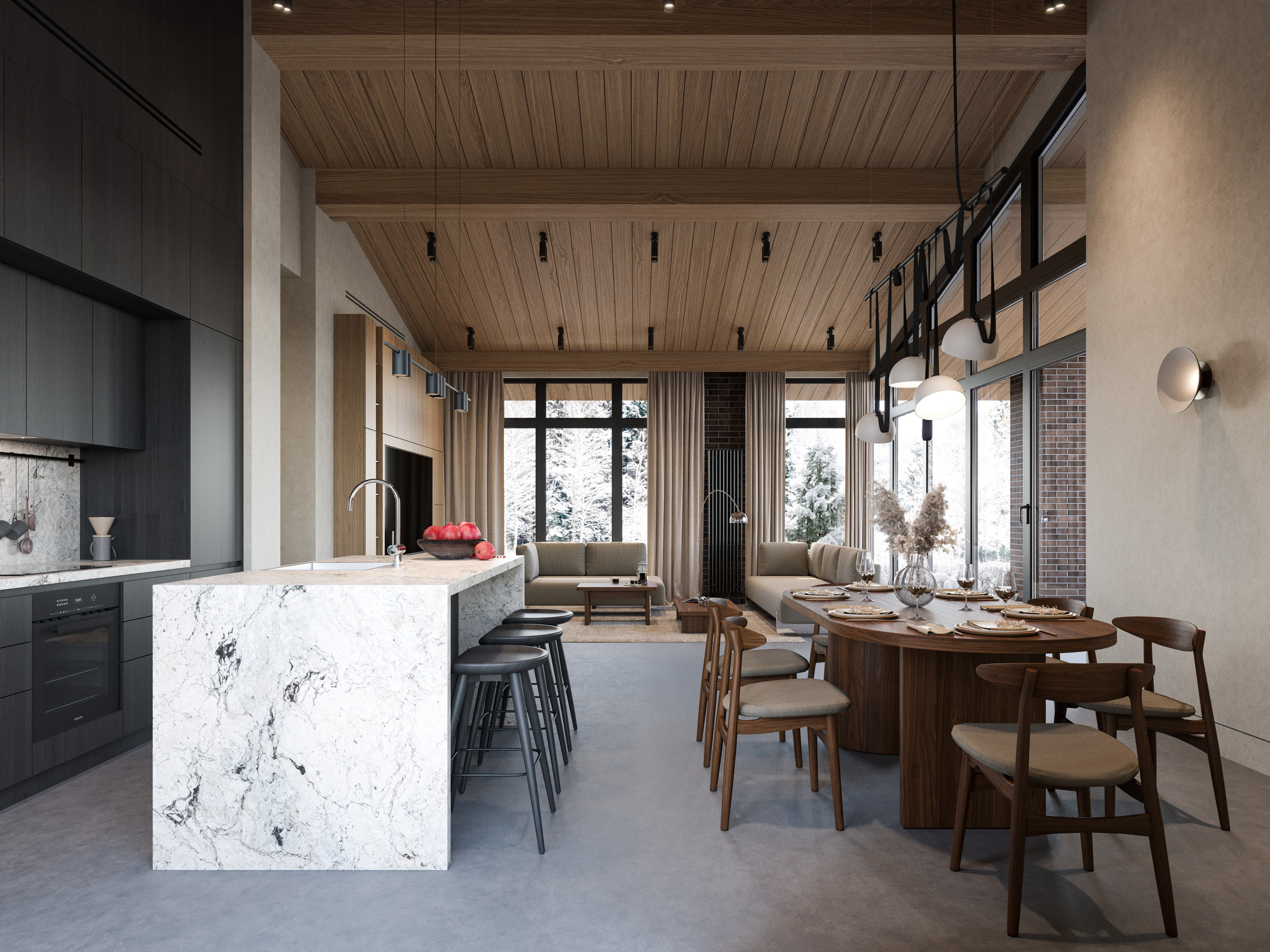 3D визуализация загородного дома