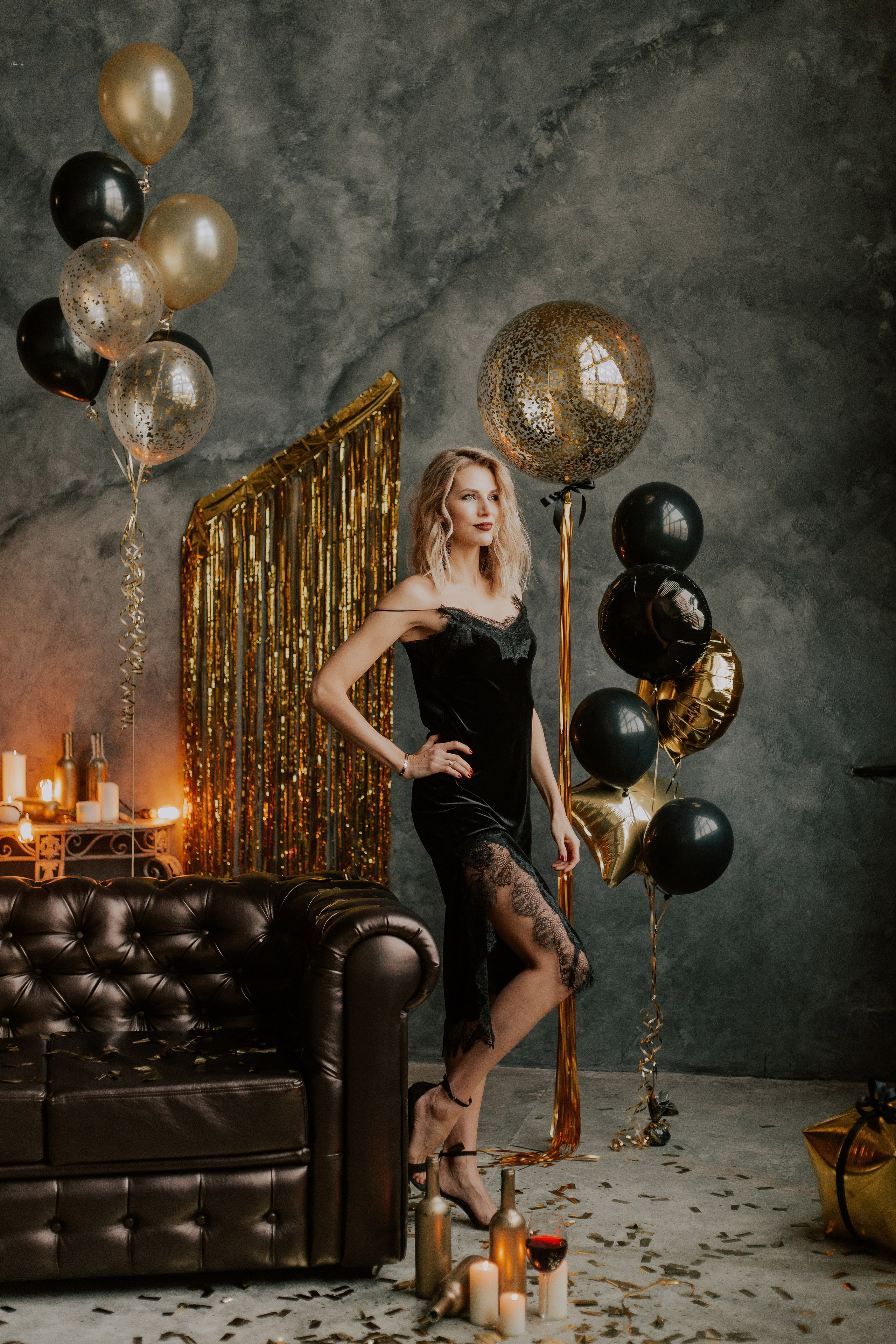 Новогодняя фотосессия «Золото». Выпускные альбомы Натальи Бутко: Новороссийск, Анапа, Геленджик