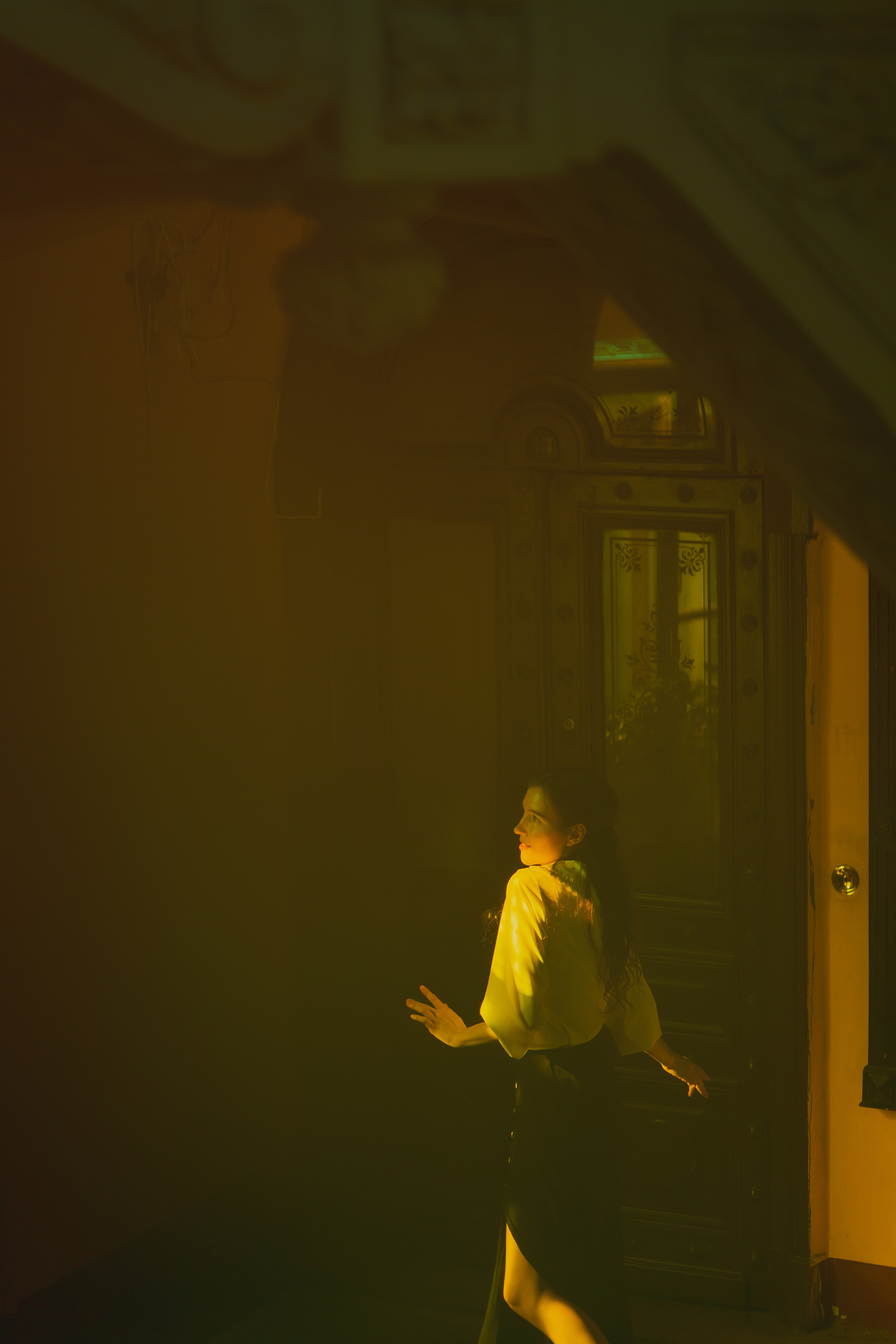 Фотосессия с уникальными желто-зелеными цветами через отражение зеркала от AV | Alexander Veselkov - Photographer 