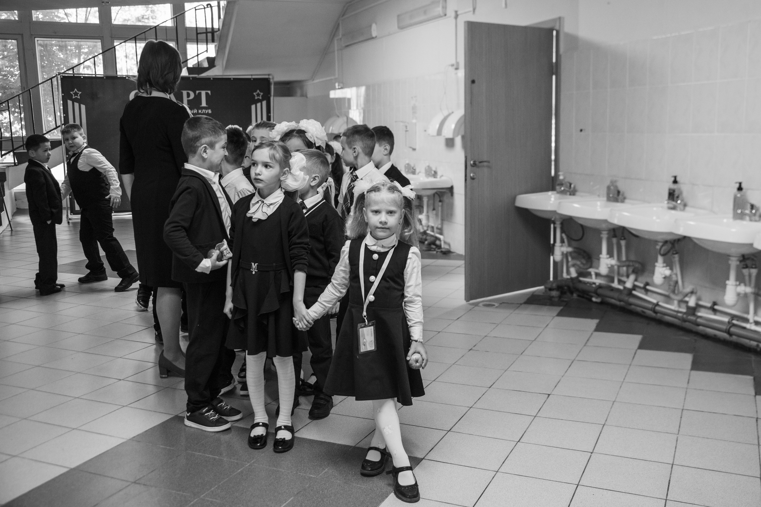 Репортажная съемка первого сентября для первоклассников. Семейный и школьный фотограф в Москве Анна Ткач