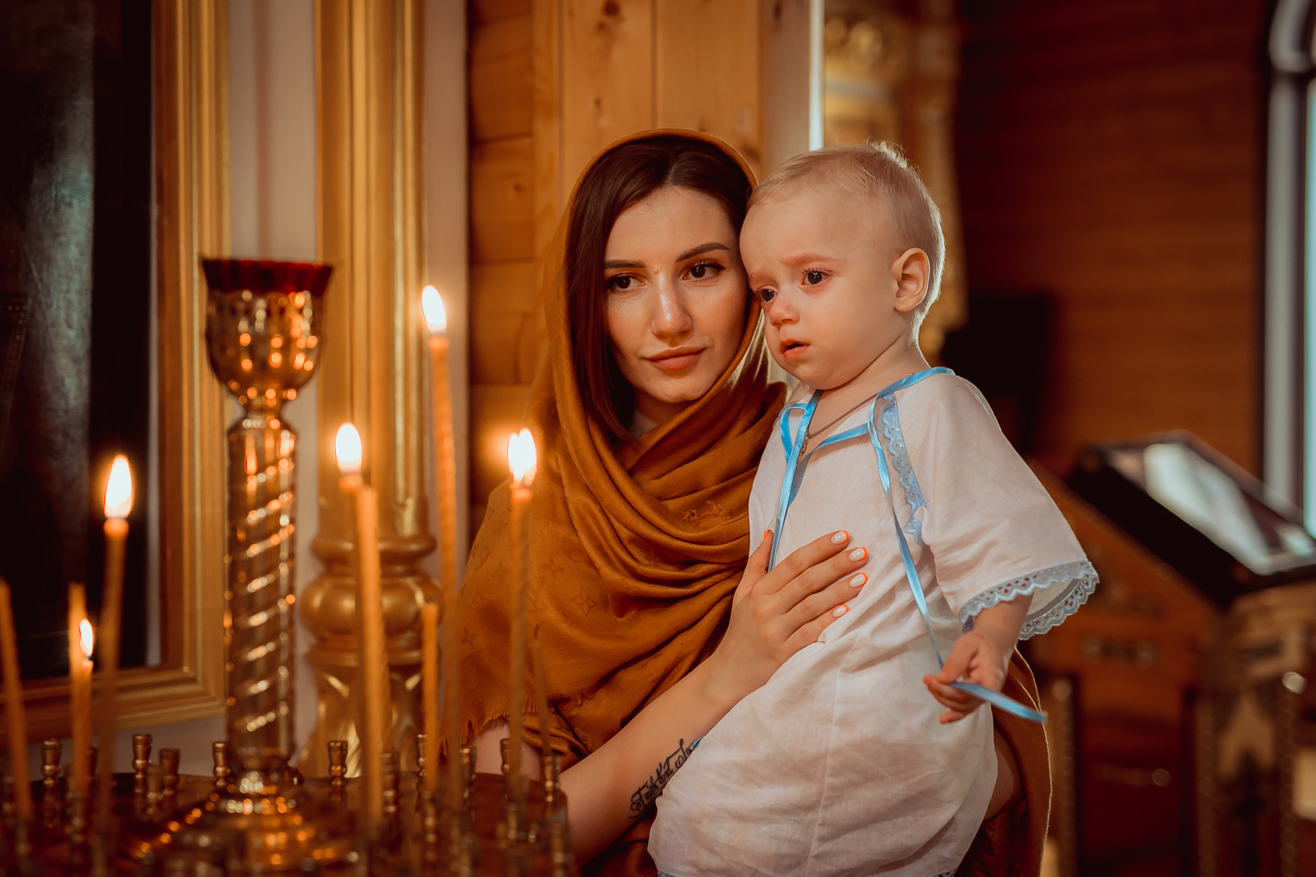 Крещение Льва, Симеоно-Верхотурский храм, г. Уфа. Семейные и детские съемки в Уфе