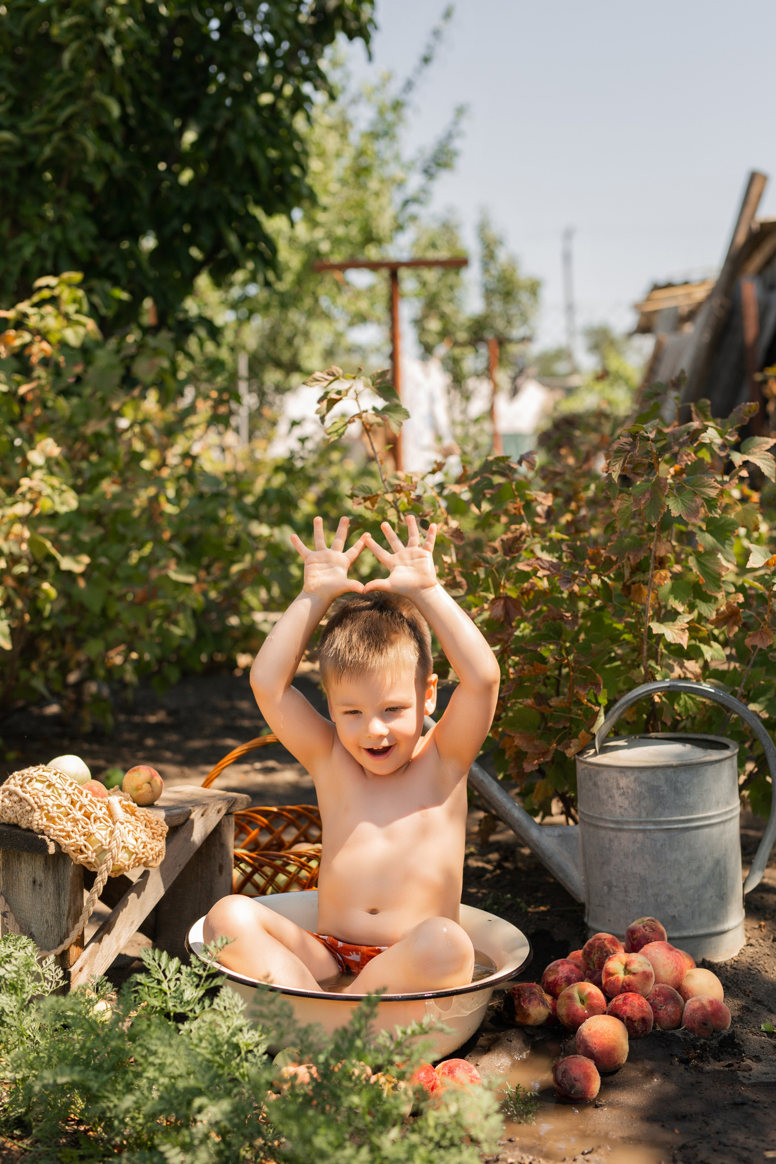 В огороде у бабушки. Семейный фотограф в Каневской Епифанова Ольга