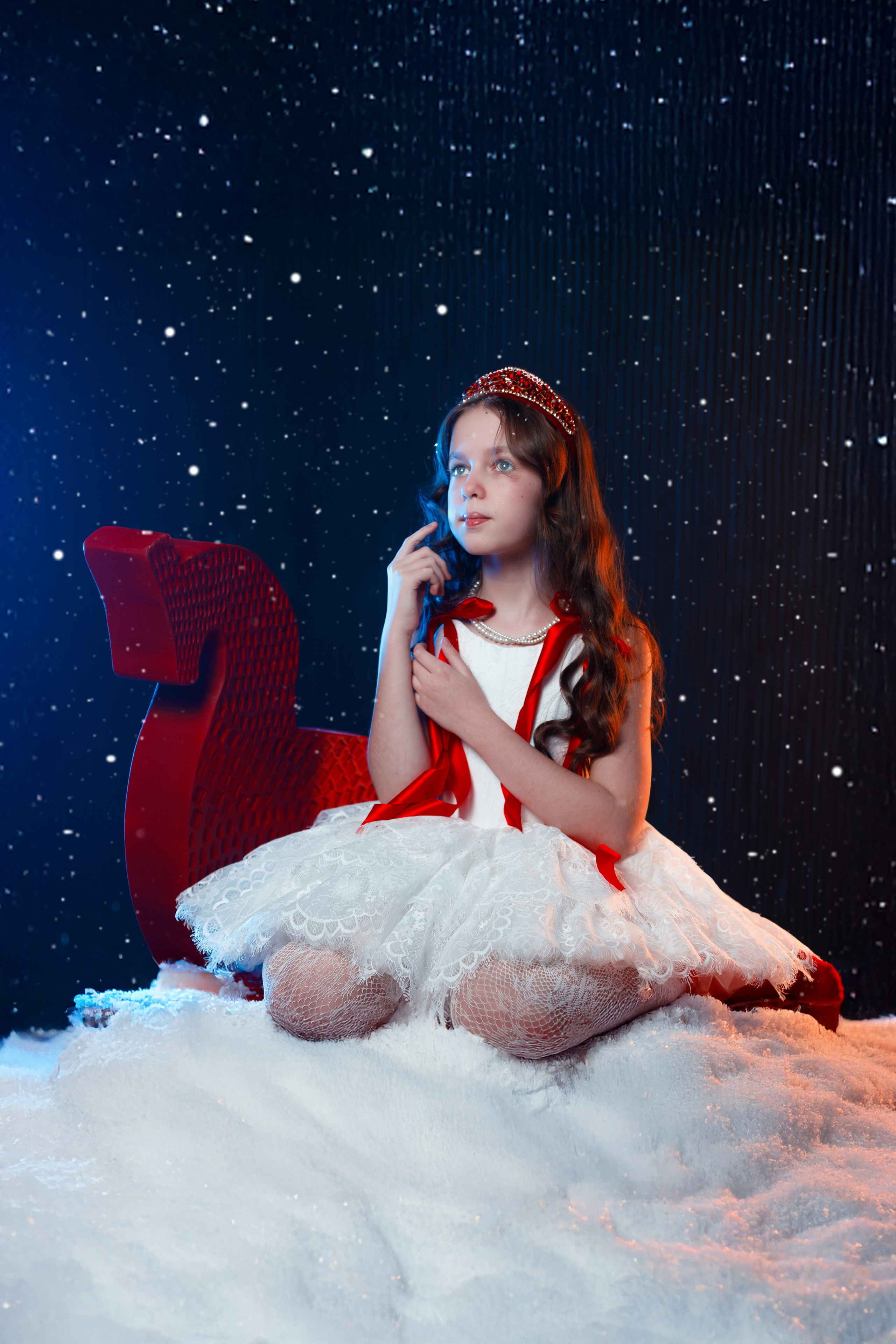 Снежный шар. Детский студийный фотограф Сочи