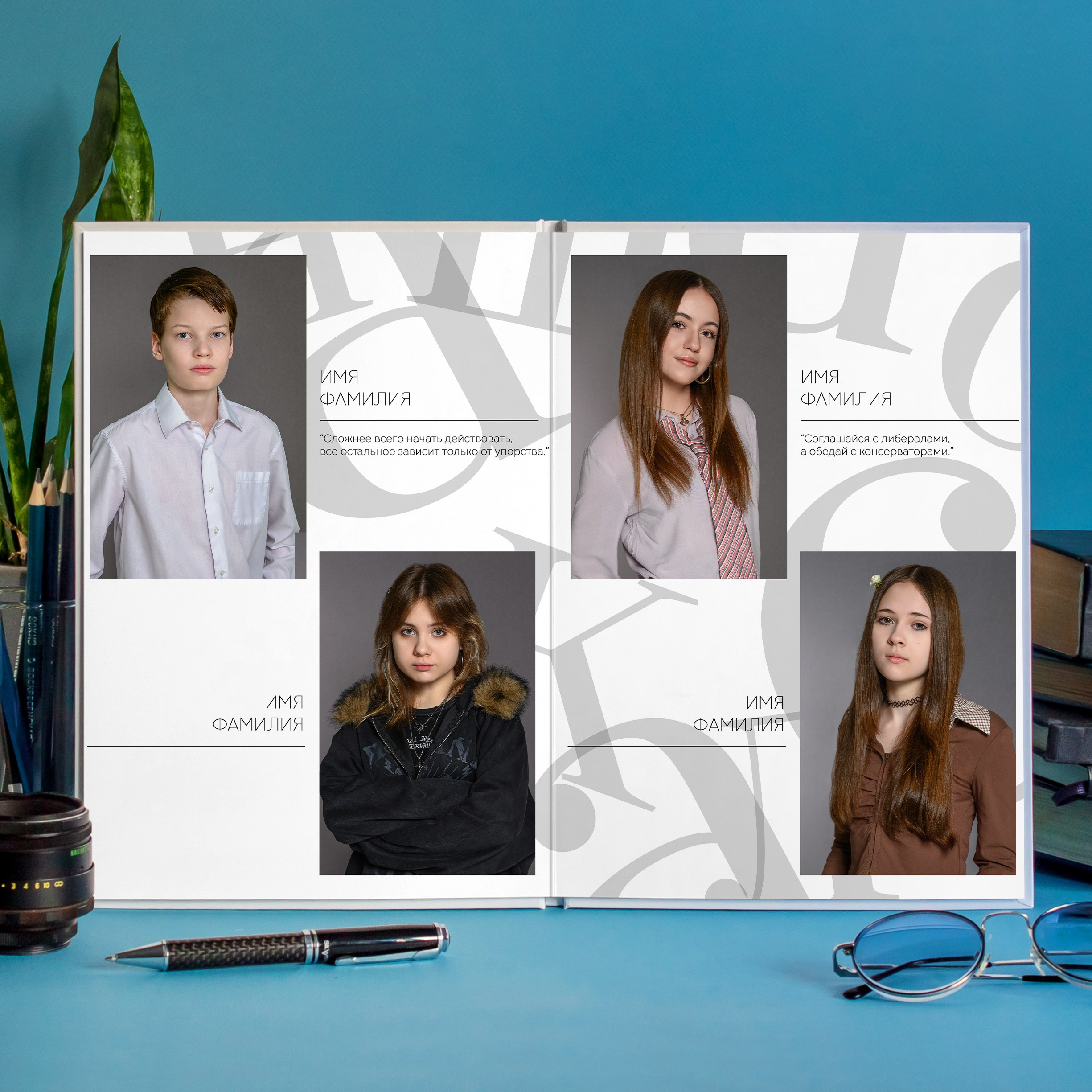 Выпускной альбом Белый 21 на 30 см. Семейный и детский фотограф в детских садах и школах