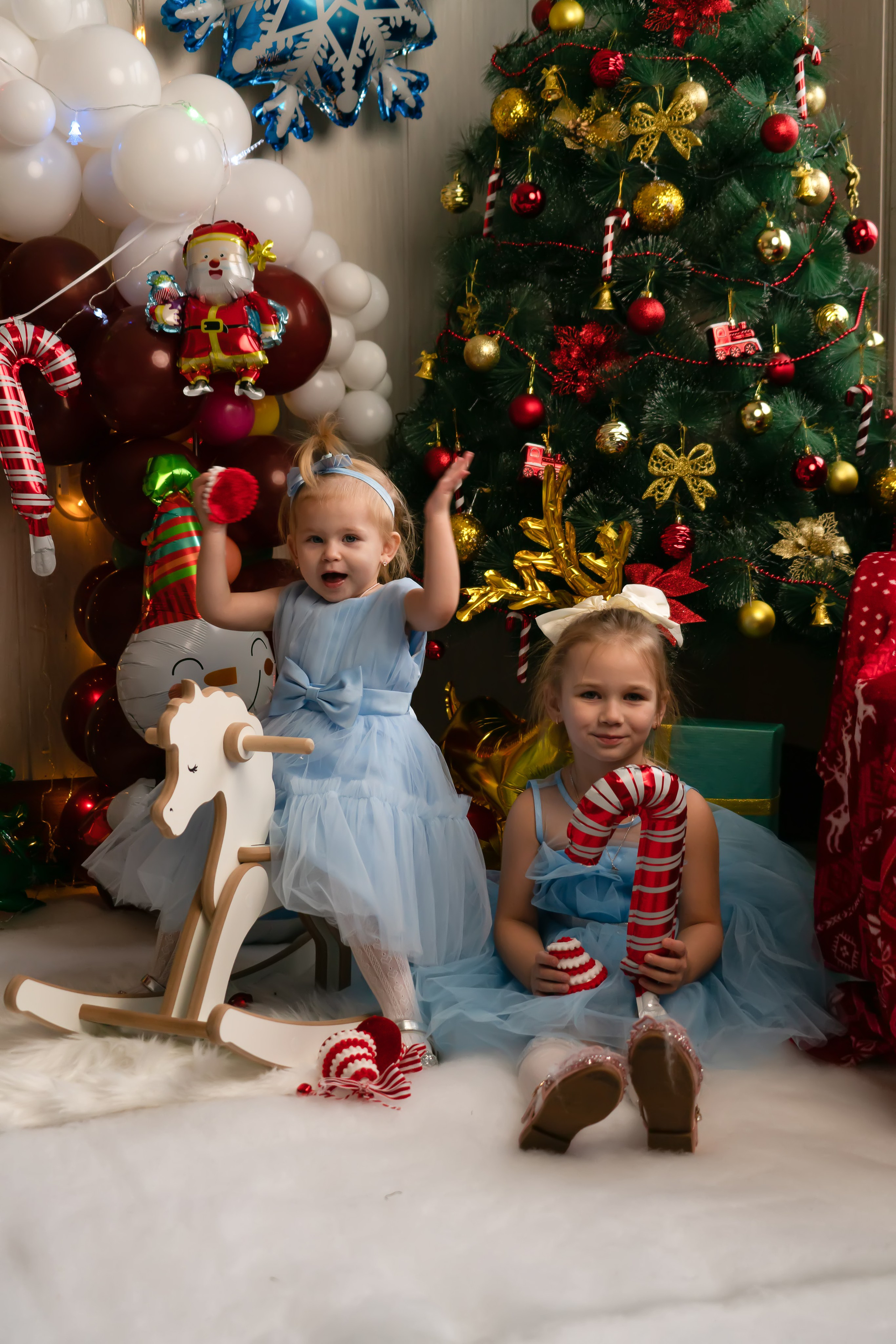 Бабушка и 2 сестренки- Новый год. Семейный и детский фотограф Тула Ясногорск Тульская область Надежда Кукушкина