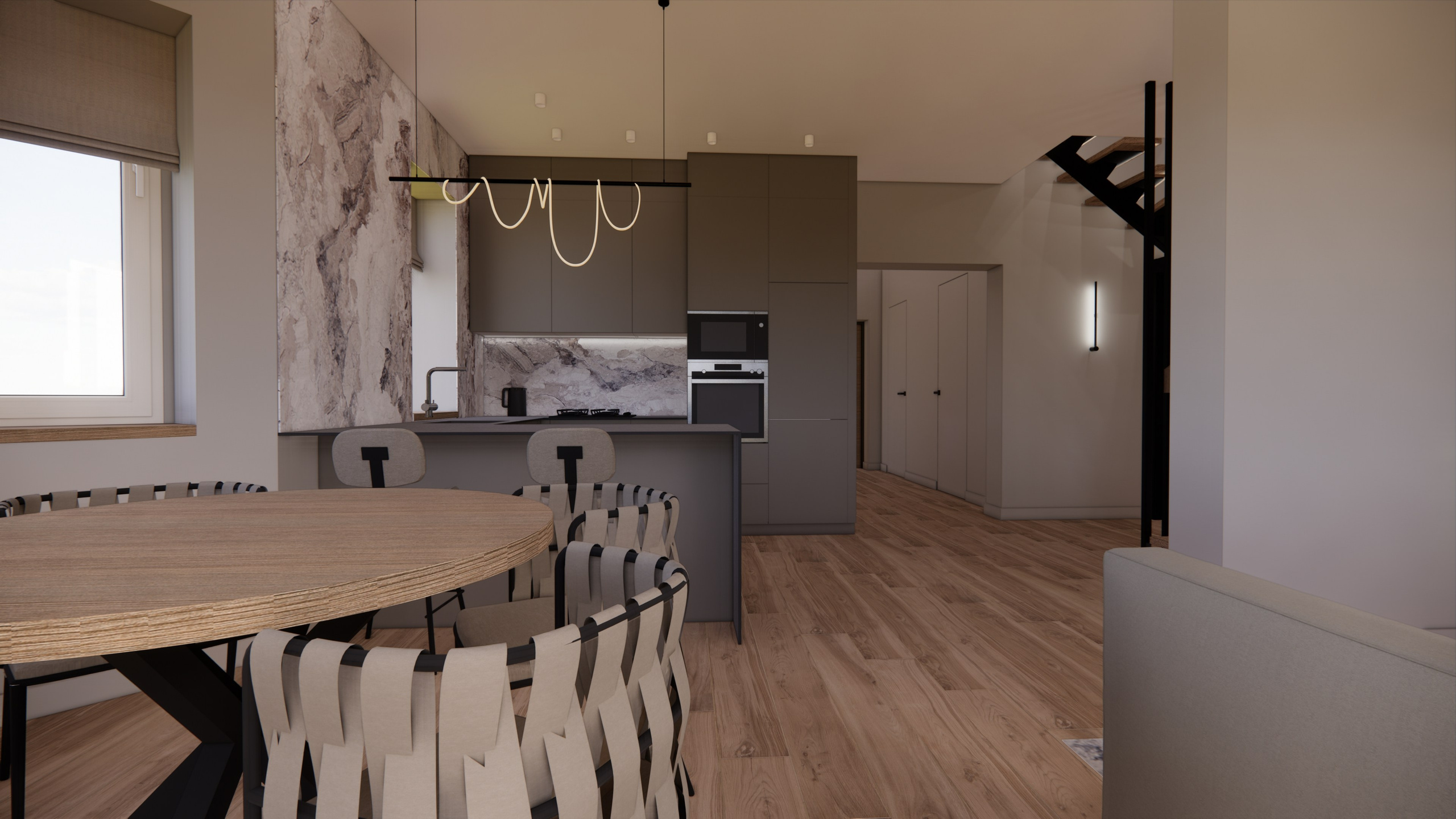 Дуплекс 120 м² в КП ВП-лайт (совместная работа с Любовью Поляковой designpolyakova.ru). Push-design.ru