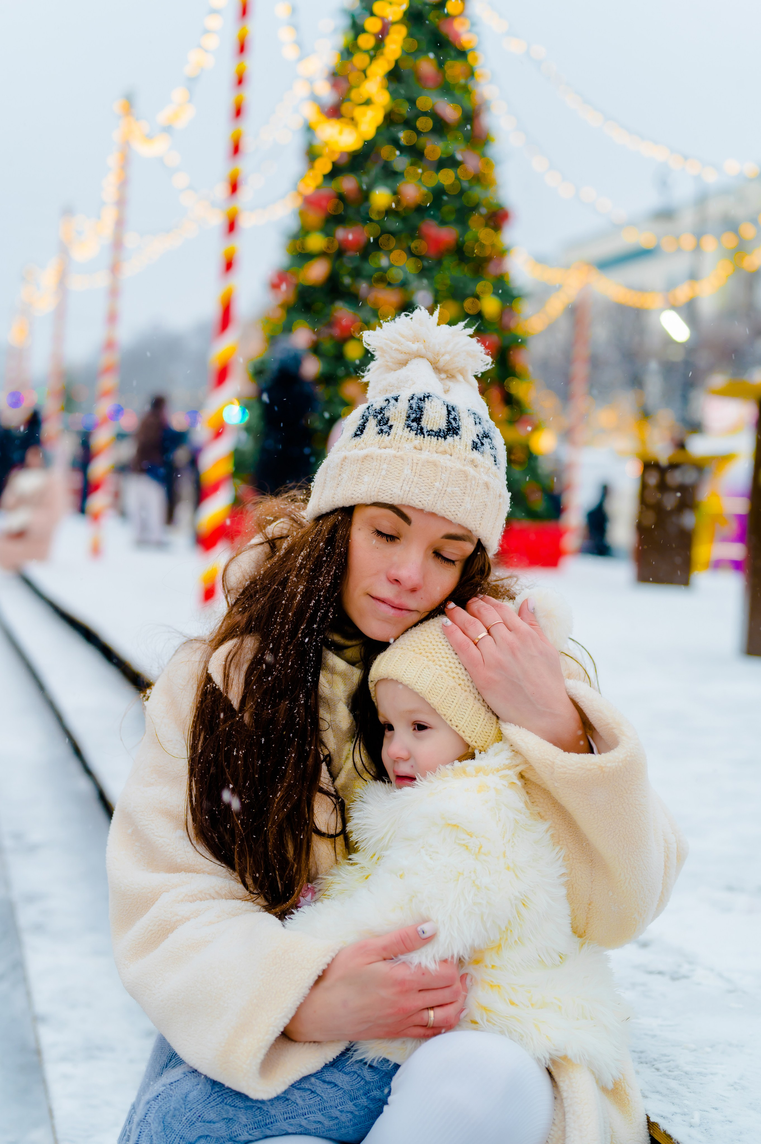Новогодняя фотосессия на Манежной площади. Свадебный и семейный фотограф Евгения Кононова