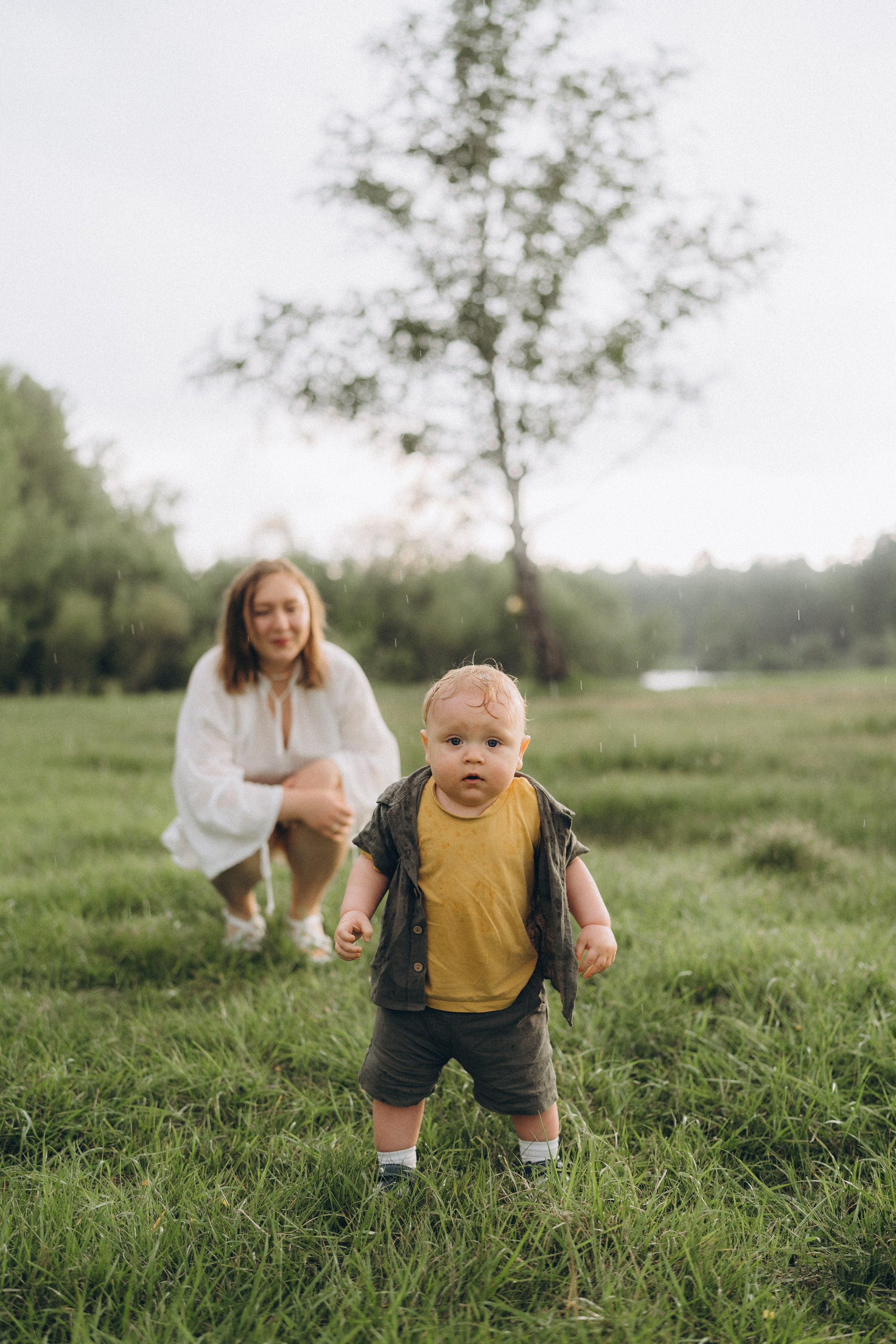 Первый год и первый дождь. Семейный фотограф в Ангарске/ Иркутске