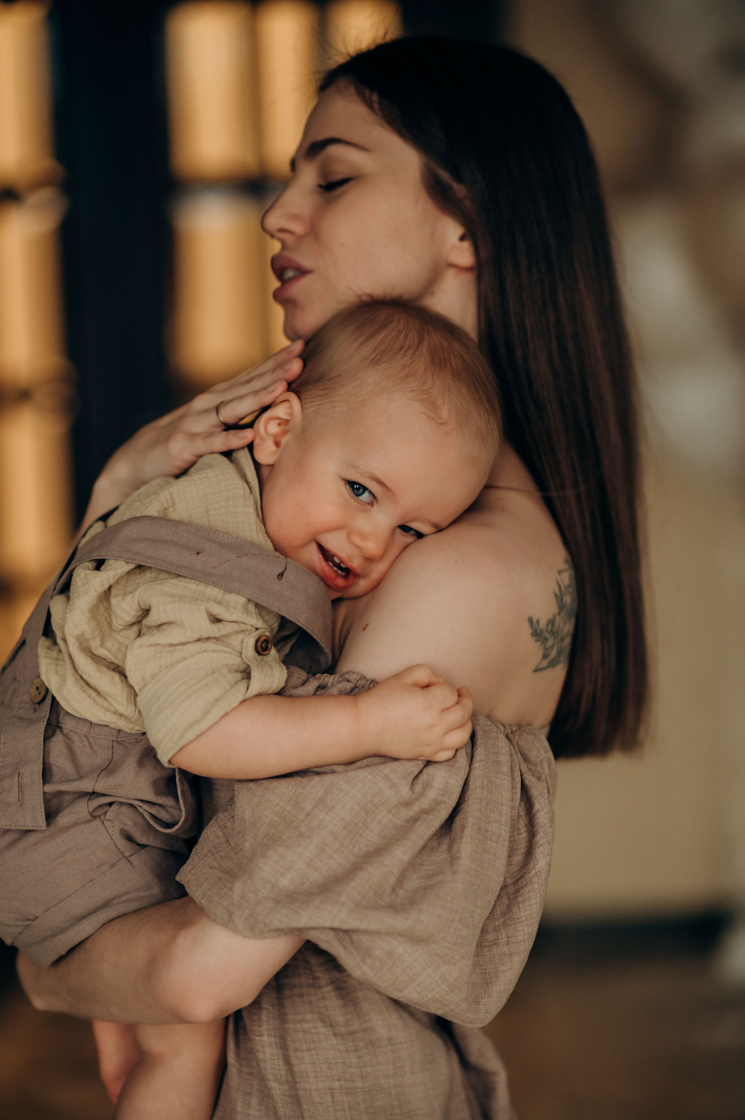 Домашняя фотосессия на годик. Семейный фотограф в Домодедово и Москве Елена Пичугина