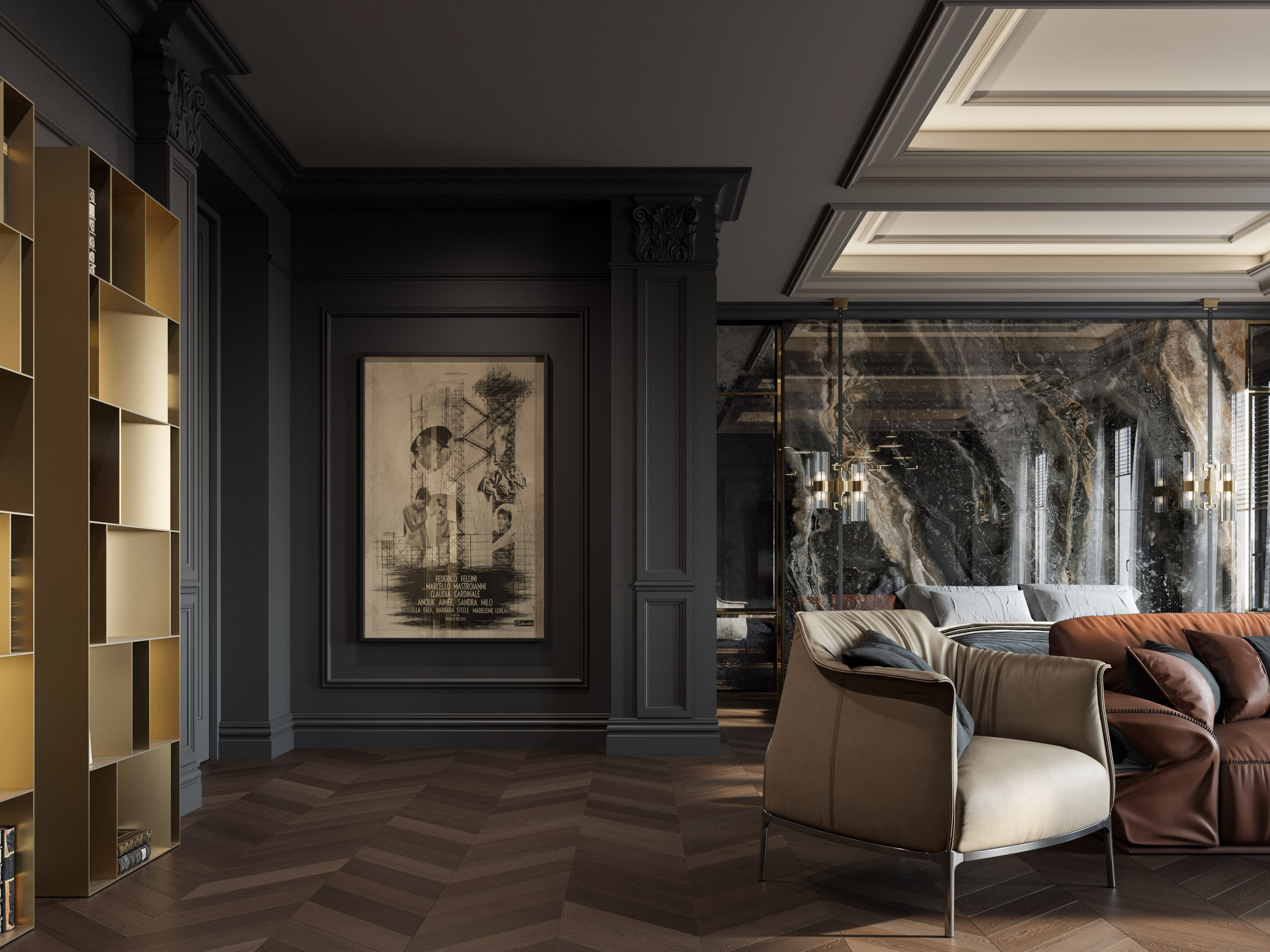 Классика и Современность: 3D Визуализации Особняка с Высокими Потолками. Визуализатор интерьера в Москве | Брагин Кирилл