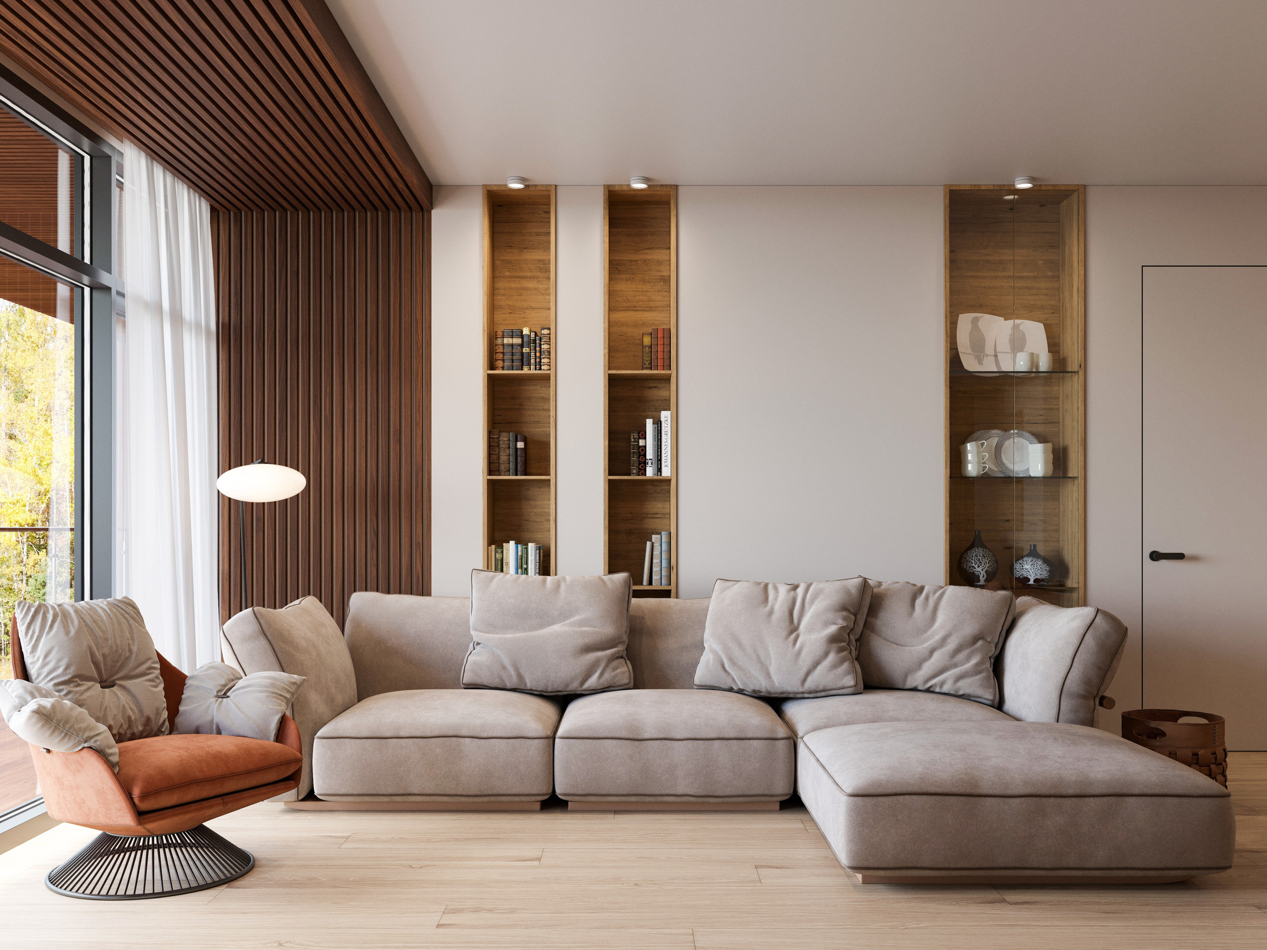 Современное Кантри в Интерьере: 3D Визуализации Квартиры с Деревянной Отделкой. Визуализатор интерьера в Москве | Брагин Кирилл